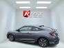 2018 Gray /Black Honda Civic LX Coupe CVT (2HGFC4B51JH) with an 2.0L I4 DOHC 16V engine, Automatic transmission, located at 547 E. Main St., Orwell, OH, 44076, (440) 437-5893, 41.535435, -80.847855 - This 2018 Honda Civic LX Coupe boasts a fuel-efficient 2.0L I4 Earthdreams engine achieving 39 MPG on the highway, and comes well-equipped with modern conveniences like a backup camera and a 5.0-inch center screen, making it a practical and reliable choice. This Honda is fully serviced, comes with a - Photo#25