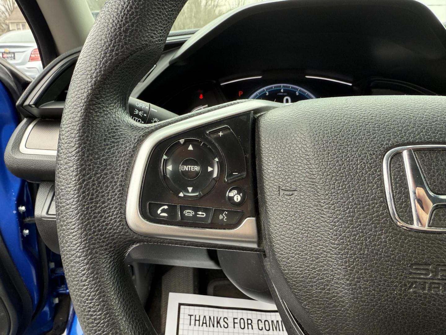2019 Blue /Black Honda Civic LX Honda Sensing Sedan CVT (2HGFC2F65KH) with an 2.0L I4 DOHC 16V engine, Automatic transmission, located at 11115 Chardon Rd. , Chardon, OH, 44024, (440) 214-9705, 41.580246, -81.241943 - Photo#6