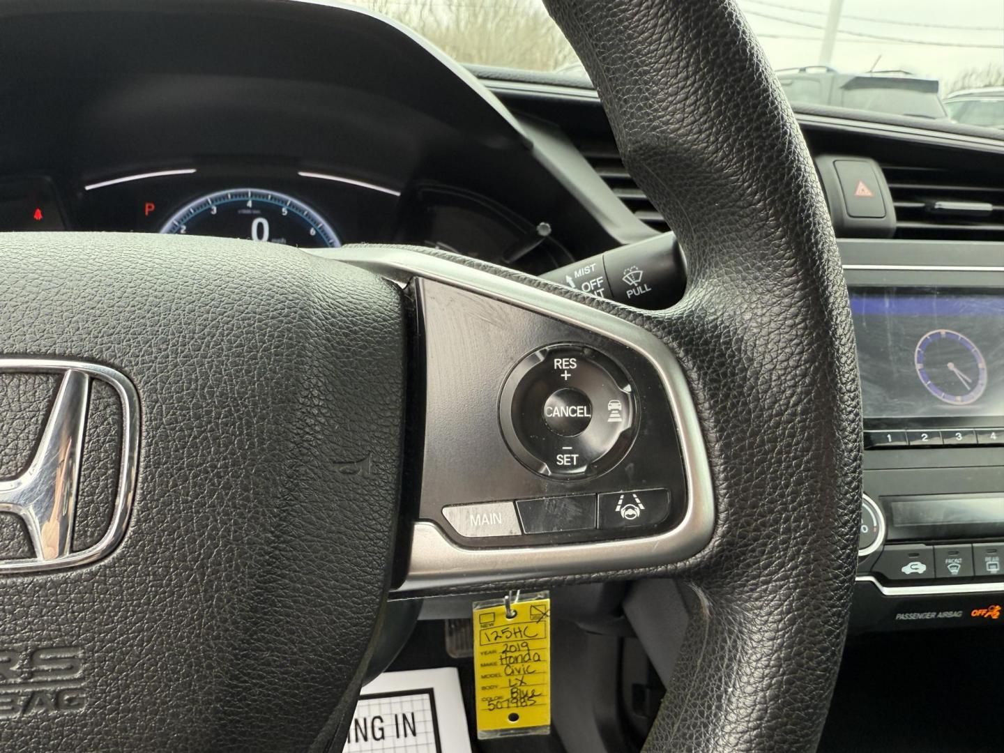 2019 Blue /Black Honda Civic LX Honda Sensing Sedan CVT (2HGFC2F65KH) with an 2.0L I4 DOHC 16V engine, Automatic transmission, located at 11115 Chardon Rd. , Chardon, OH, 44024, (440) 214-9705, 41.580246, -81.241943 - Photo#7