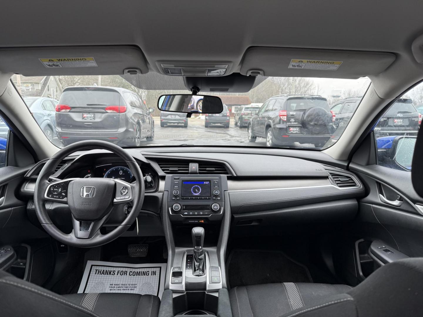 2019 Blue /Black Honda Civic LX Honda Sensing Sedan CVT (2HGFC2F65KH) with an 2.0L I4 DOHC 16V engine, Automatic transmission, located at 11115 Chardon Rd. , Chardon, OH, 44024, (440) 214-9705, 41.580246, -81.241943 - Photo#12