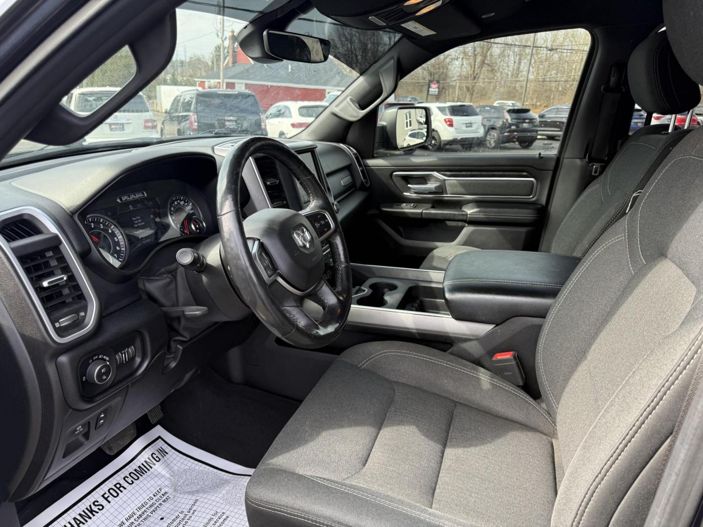 2019 Gray /Black RAM 1500 Big Horn Crew Cab SWB 4WD (1C6SRFFTXKN) with an 5.7L V8 OHV 16V engine, 8A transmission, located at 11115 Chardon Rd. , Chardon, OH, 44024, (440) 214-9705, 41.580246, -81.241943 - This 2019 Ram 1500 Big Horn Crew Cab is a well-equipped truck combining powerful performance with modern technology and comfort features. It comes with a 5.7 HEMI V8 engine delivering 395 HP and 410 lb-ft of torque, paired with an 8-speed automatic transmission and 3.21 gearing, boasting an 8,120-po - Photo#5