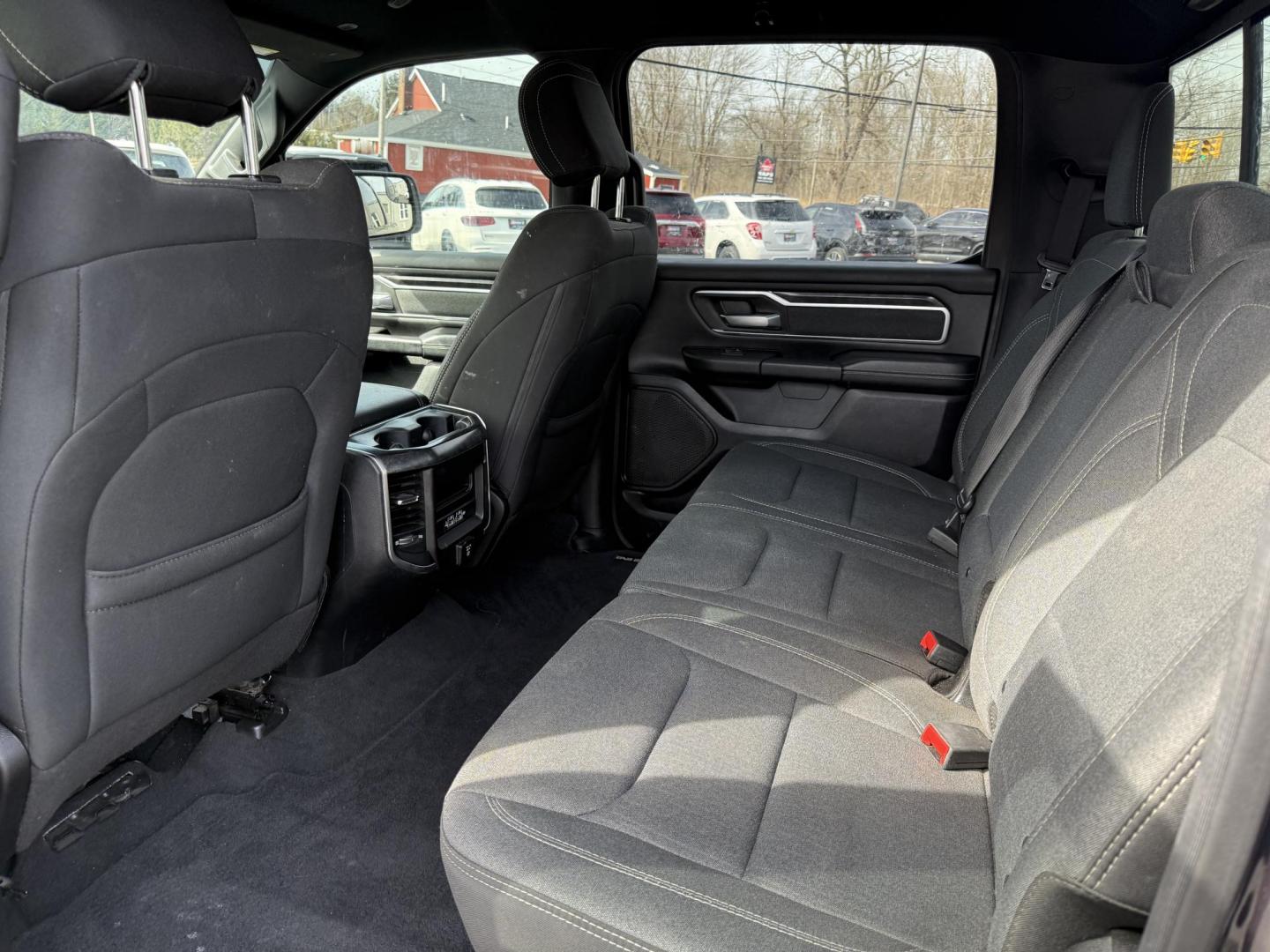 2019 Gray /Black RAM 1500 Big Horn Crew Cab SWB 4WD (1C6SRFFTXKN) with an 5.7L V8 OHV 16V engine, 8A transmission, located at 11115 Chardon Rd. , Chardon, OH, 44024, (440) 214-9705, 41.580246, -81.241943 - This 2019 Ram 1500 Big Horn Crew Cab is a well-equipped truck combining powerful performance with modern technology and comfort features. It comes with a 5.7 HEMI V8 engine delivering 395 HP and 410 lb-ft of torque, paired with an 8-speed automatic transmission and 3.21 gearing, boasting an 8,120-po - Photo#36