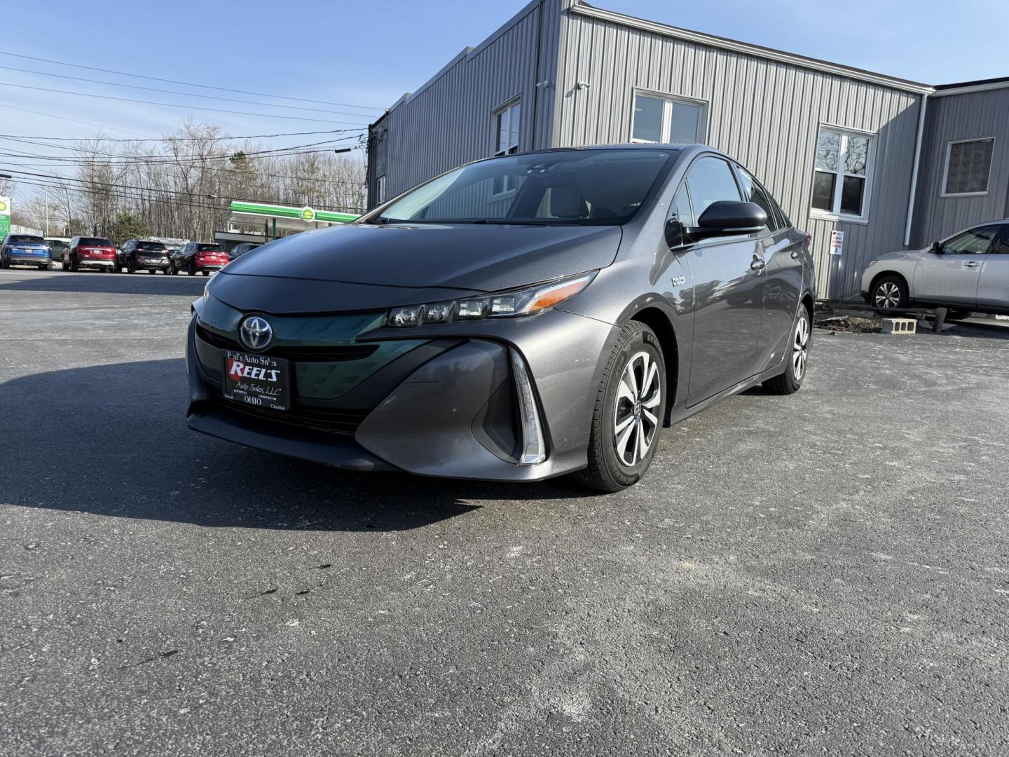 2017 Gray /Gray Toyota Prius Prime Plus (JTDKARFP0H3) with an 1.8L I4 DOHC 16V HYBRID engine, Automatic transmission, located at 11115 Chardon Rd. , Chardon, OH, 44024, (440) 214-9705, 41.580246, -81.241943 - Photo#0