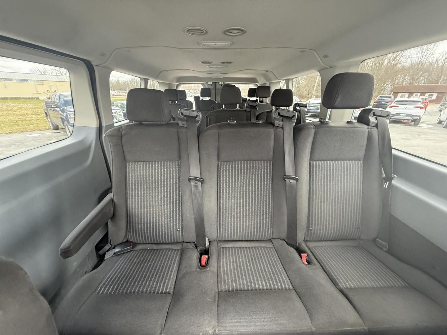 2018 White /Gray Ford Transit 350 Wagon Low Roof XLT w/Sliding Pass. 148-in. WB (1FBZX2YG3JK) with an 3.5L V6 DOHC 24V TWIN TURBO engine, 6A transmission, located at 547 E. Main St., Orwell, OH, 44076, (440) 437-5893, 41.535435, -80.847855 - With room for 15 people, a roof rack, and a tow hitch this Transit is ready to haul just about anything to the job site. Equipped with a robust 3.5L Twin Turbo EcoBoost V6 engine paired with a 6-speed automatic transmission that delivers an estimated 18 MPG on the highway; it features seating for 15 - Photo#21