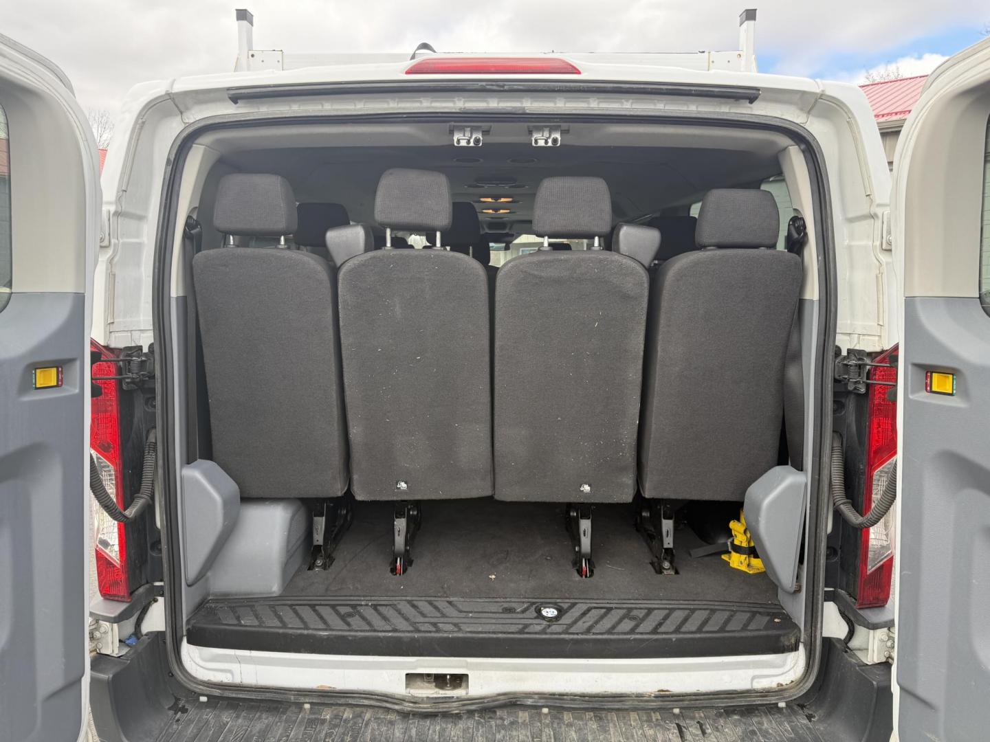 2018 White /Gray Ford Transit 350 Wagon Low Roof XLT w/Sliding Pass. 148-in. WB (1FBZX2YG3JK) with an 3.5L V6 DOHC 24V TWIN TURBO engine, 6A transmission, located at 547 E. Main St., Orwell, OH, 44076, (440) 437-5893, 41.535435, -80.847855 - With room for 15 people, a roof rack, and a tow hitch this Transit is ready to haul just about anything to the job site. Equipped with a robust 3.5L Twin Turbo EcoBoost V6 engine paired with a 6-speed automatic transmission that delivers an estimated 18 MPG on the highway; it features seating for 15 - Photo#24