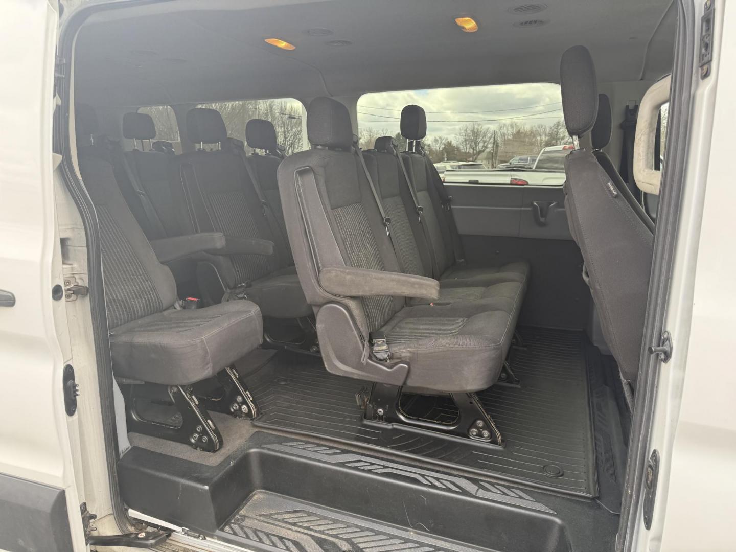 2018 White /Gray Ford Transit 350 Wagon Low Roof XLT w/Sliding Pass. 148-in. WB (1FBZX2YG3JK) with an 3.5L V6 DOHC 24V TWIN TURBO engine, 6A transmission, located at 547 E. Main St., Orwell, OH, 44076, (440) 437-5893, 41.535435, -80.847855 - With room for 15 people, a roof rack, and a tow hitch this Transit is ready to haul just about anything to the job site. Equipped with a robust 3.5L Twin Turbo EcoBoost V6 engine paired with a 6-speed automatic transmission that delivers an estimated 18 MPG on the highway; it features seating for 15 - Photo#26