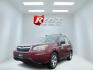 2014 Red /Gray Subaru Forester 2.5i (JF2SJAAC6EH) with an 2.5L H4 DOHC 16V engine, Automatic transmission, located at 11115 Chardon Rd. , Chardon, OH, 44024, (440) 214-9705, 41.580246, -81.241943 - This clean One Owner 2015 Subaru is a do anything go anywhere SUV. Equipped with a 2.5-liter H4 engine that, combined with Subaru's renowned Symmetrical All-Wheel Drive system, provides excellent traction and stability, making it ideal for various driving conditions. Achieving a fuel economy of 31 M - Photo#0