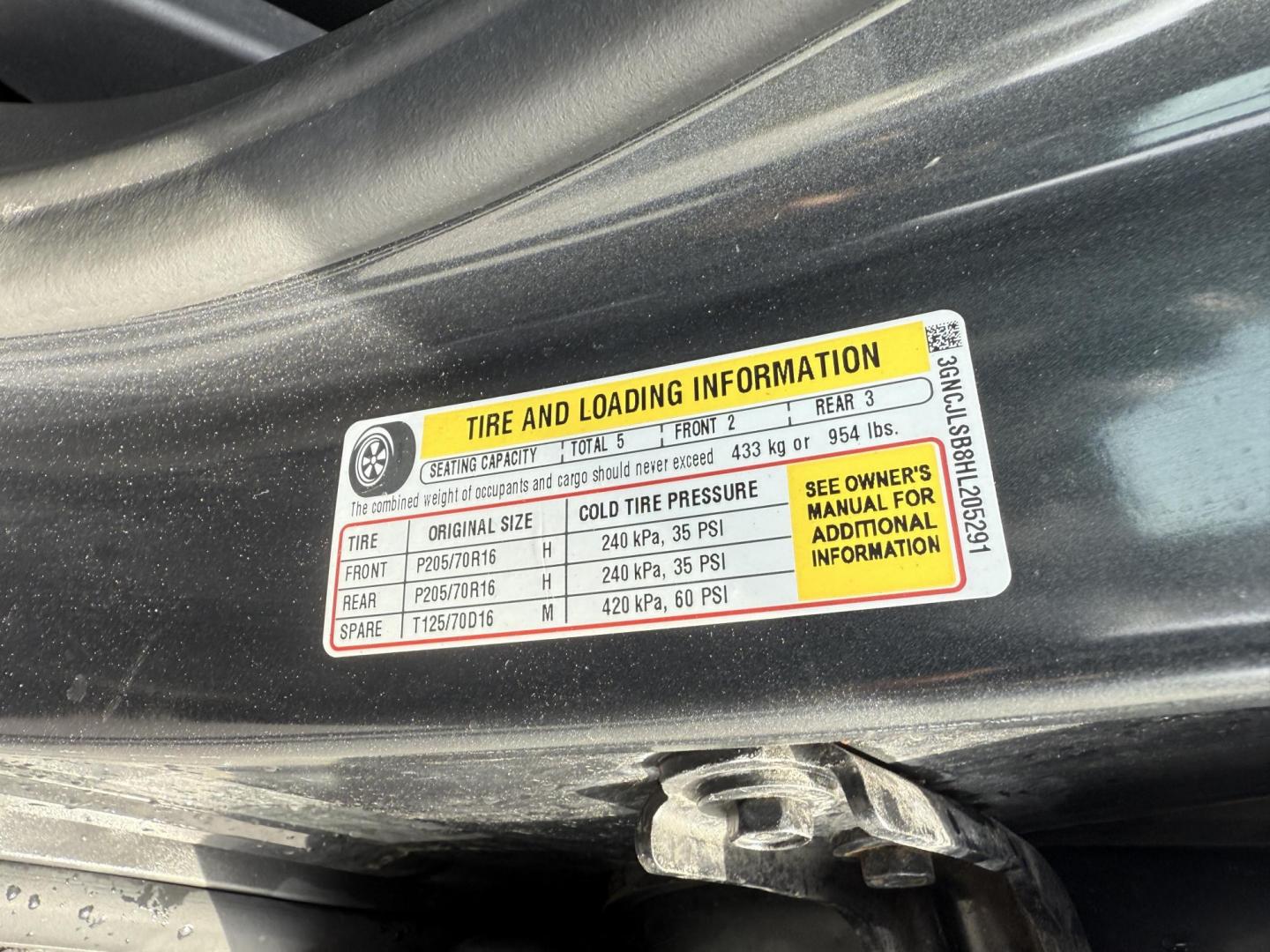 2017 Gray /Black Chevrolet Trax LT FWD (3GNCJLSB8HL) with an 1.4L I4 DOHC 16V Turbo engine, 6A transmission, located at 11115 Chardon Rd. , Chardon, OH, 44024, (440) 214-9705, 41.580246, -81.241943 - This One Owner 2017 Chevrolet Trax is a fuel efficient low miles SUV. Equipped with a 1.4-liter I4 turbocharged EcoTec engine and a 6-speed automatic transmission, providing a balance of efficiency and performance. Notable features include a power driver's seat, remote start for added convenience, a - Photo#8
