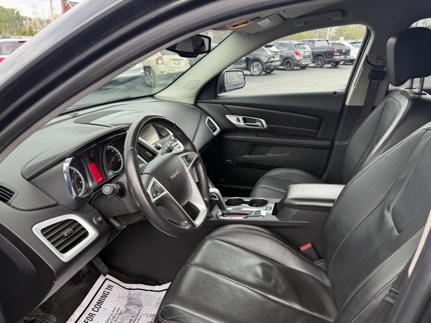 2014 Gray /Black GMC Terrain SLT1 AWD (2GKFLXEK8E6) with an 2.4L I4 DOHC 16V engine, 6-Speed Automatic transmission, located at 11115 Chardon Rd. , Chardon, OH, 44024, (440) 214-9705, 41.580246, -81.241943 - This 2014 GMC Terrain SLT-1 AWD is a compact SUV with tons of luxury features. It features a fuel-efficient 2.4-liter I4 EcoTec engine with a 6-speed automatic transmission, providing smooth handling and a respectable 28 MPG on the highway. Inside, it boasts a leather interior with heated front seat - Photo#4