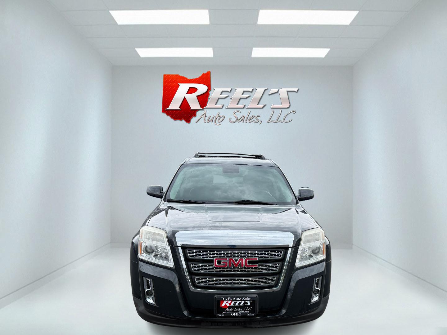 2014 Gray /Black GMC Terrain SLT1 AWD (2GKFLXEK8E6) with an 2.4L I4 DOHC 16V engine, 6-Speed Automatic transmission, located at 11115 Chardon Rd. , Chardon, OH, 44024, (440) 214-9705, 41.580246, -81.241943 - This 2014 GMC Terrain SLT-1 AWD is a compact SUV with tons of luxury features. It features a fuel-efficient 2.4-liter I4 EcoTec engine with a 6-speed automatic transmission, providing smooth handling and a respectable 28 MPG on the highway. Inside, it boasts a leather interior with heated front seat - Photo#1
