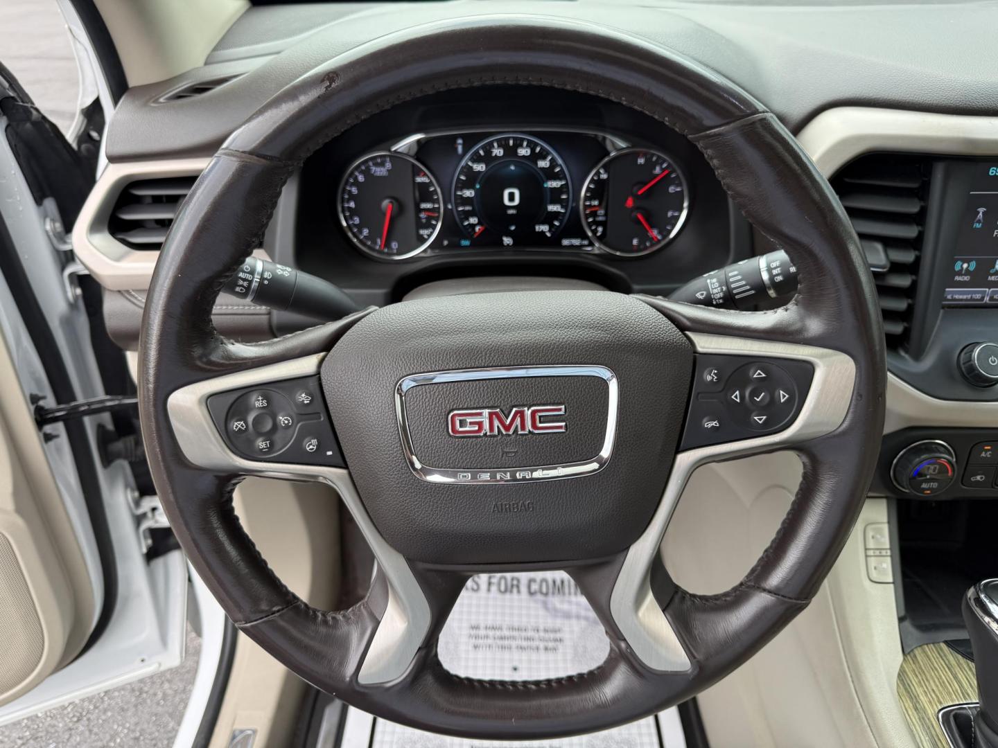 2019 White /Gray GMC Acadia Denali AWD (1GKKNXLS9KZ) with an 3.6L V6 DOHC 24V engine, 6A transmission, located at 11115 Chardon Rd. , Chardon, OH, 44024, (440) 214-9705, 41.580246, -81.241943 - This 2019 GMC Acadia Denali AWD is GMC's pinocle of midsize SUV's. Featuring a 3.6L V6 engine, luxurious leather interior, and advanced comfort with heated and cooled front seats, plus heated second-row captain’s chairs. It offers tri-zone automatic climate control, an 8-inch touchscreen with navi - Photo#6