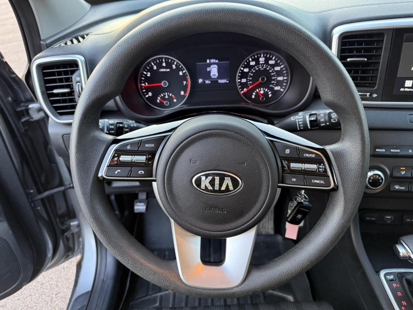 2020 Gray /Black Kia Sportage LX AWD (KNDPMCAC8L7) with an 2.4L I4 DOHC 16V engine, 6A transmission, located at 11115 Chardon Rd. , Chardon, OH, 44024, (440) 214-9705, 41.580246, -81.241943 - Photo#8