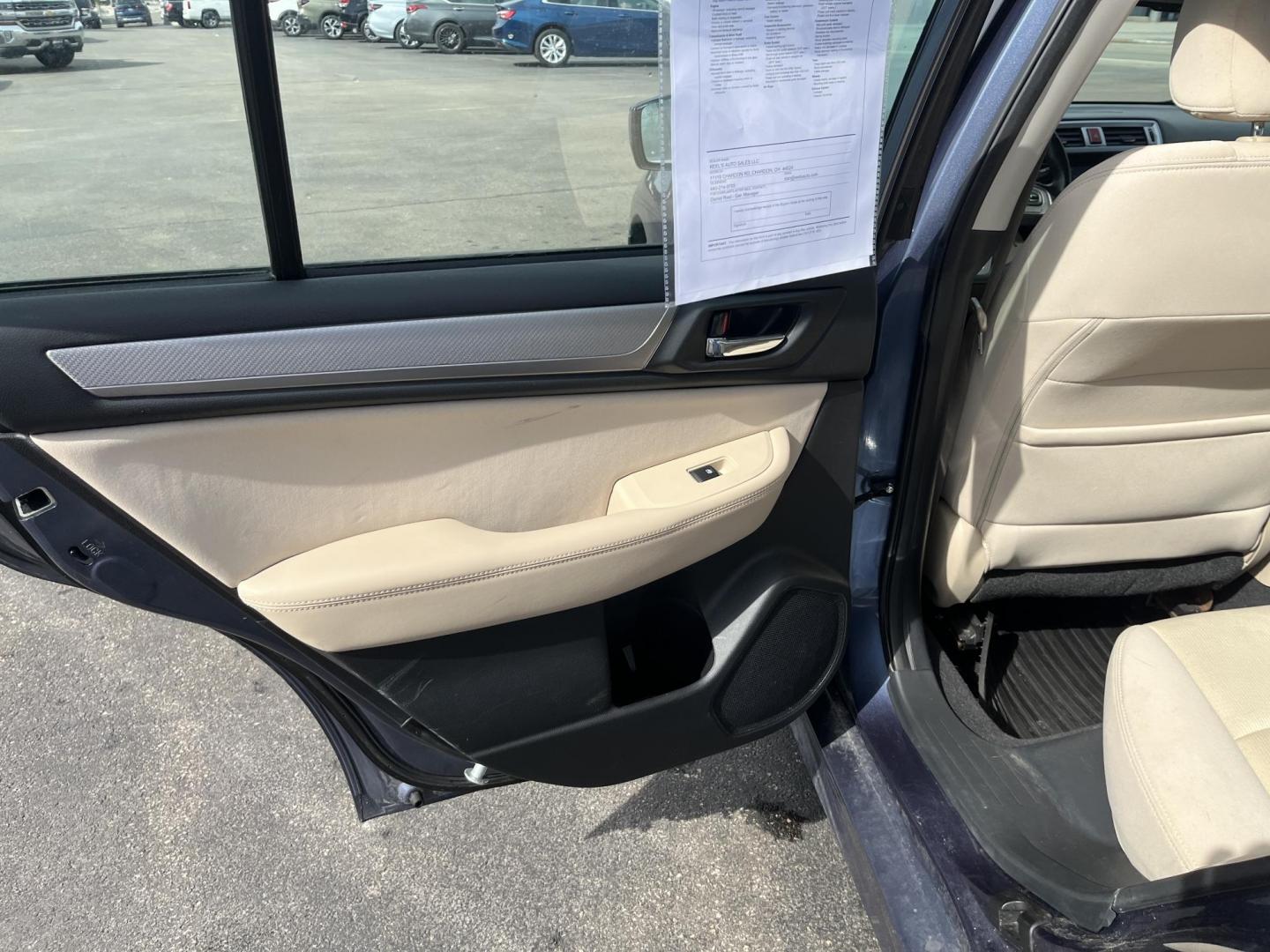 2015 Blue /Tan Subaru Legacy 2.5i Premium (4S3BNAC69F3) with an 2.5L H4 DOHC 16V engine, Automatic transmission, located at 11115 Chardon Rd. , Chardon, OH, 44024, (440) 214-9705, 41.580246, -81.241943 - 2015 Subaru Legacy 2.5i Premium PZEV – Reliable All-Weather Sedan with Excellent Efficiency and Premium Comfort! This 2015 Subaru Legacy 2.5i Premium PZEV is the perfect blend of Subaru’s legendary capability and everyday practicality! Powered by a smooth 2.5L H4 engine paired with the unbeatab - Photo#28