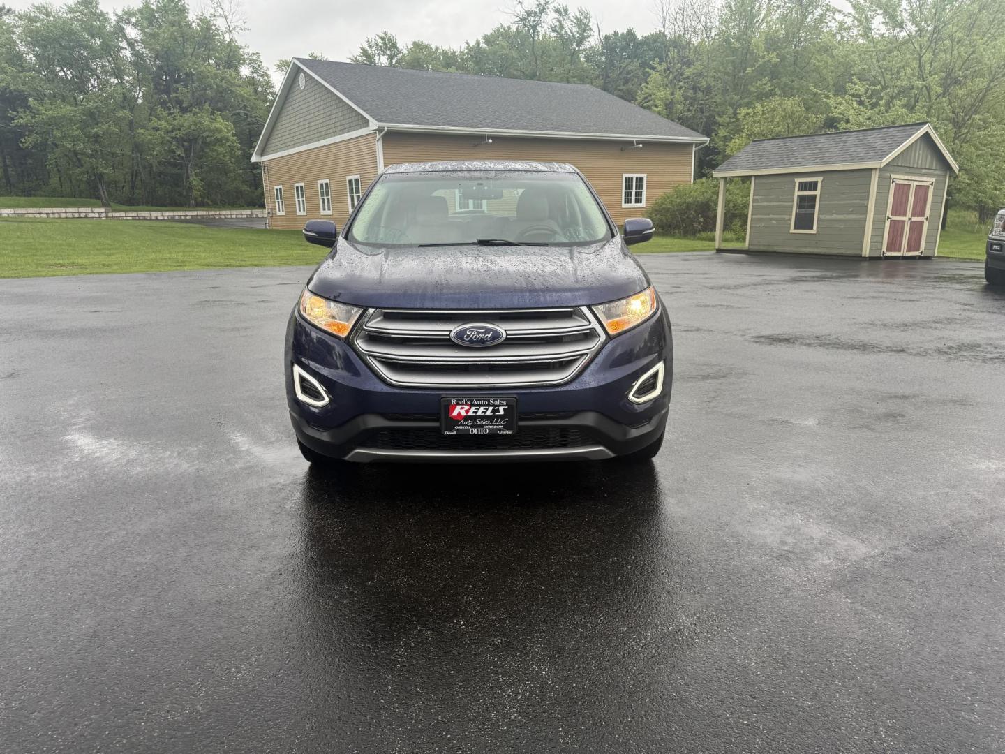 2016 Blue /Tan Ford Edge SEL AWD (2FMPK4J83GB) with an 3.5L V6 DOHC 24V engine, 6A transmission, located at 11115 Chardon Rd. , Chardon, OH, 44024, (440) 214-9705, 41.580246, -81.241943 - Photo#1