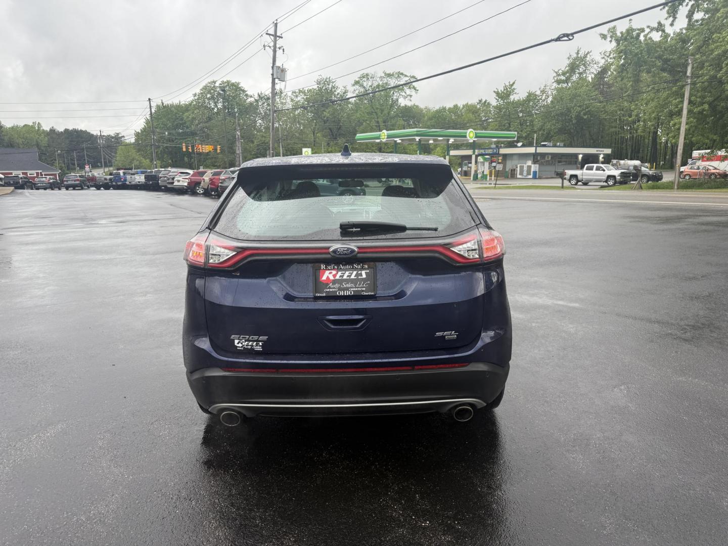 2016 Blue /Tan Ford Edge SEL AWD (2FMPK4J83GB) with an 3.5L V6 DOHC 24V engine, 6A transmission, located at 11115 Chardon Rd. , Chardon, OH, 44024, (440) 214-9705, 41.580246, -81.241943 - Photo#8