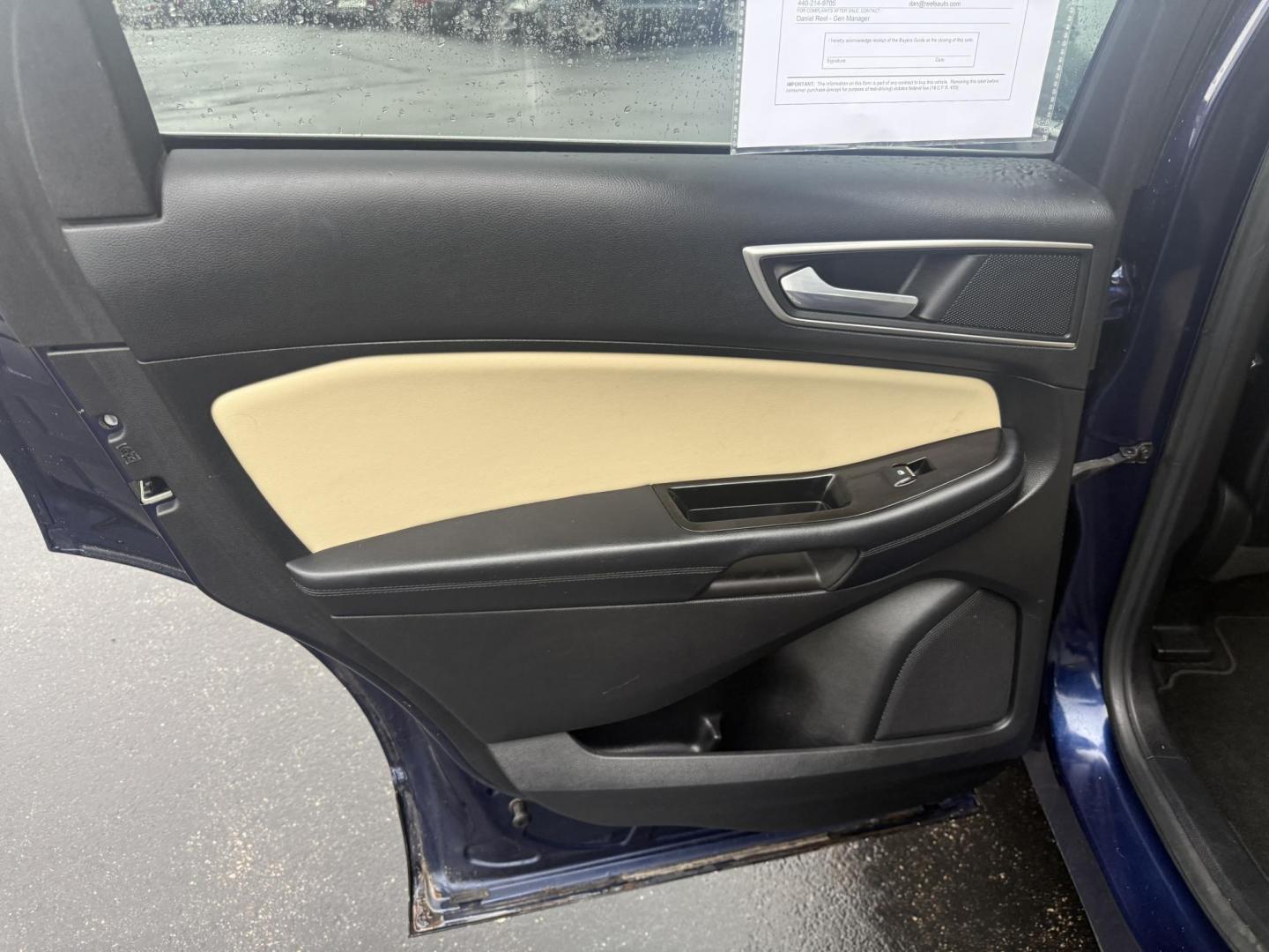 2016 Blue /Tan Ford Edge SEL AWD (2FMPK4J83GB) with an 3.5L V6 DOHC 24V engine, 6A transmission, located at 11115 Chardon Rd. , Chardon, OH, 44024, (440) 214-9705, 41.580246, -81.241943 - Photo#30