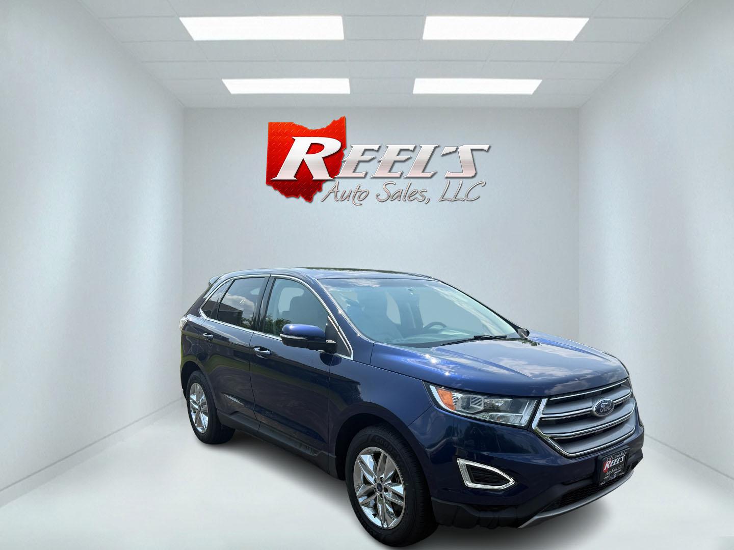 2016 Blue /Tan Ford Edge SEL AWD (2FMPK4J83GB) with an 3.5L V6 DOHC 24V engine, 6A transmission, located at 547 E. Main St., Orwell, OH, 44076, (440) 437-5893, 41.535435, -80.847855 - This 2016 Ford Edge SEL AWD is equipped with a 3.5L V6 engine and a 6-speed automatic transmission, delivering robust performance and all-wheel drive capability. It features a leather interior with power and heated front seats, dual-zone automatic climate control, LED daytime running lights, an 8.0 - Photo#2