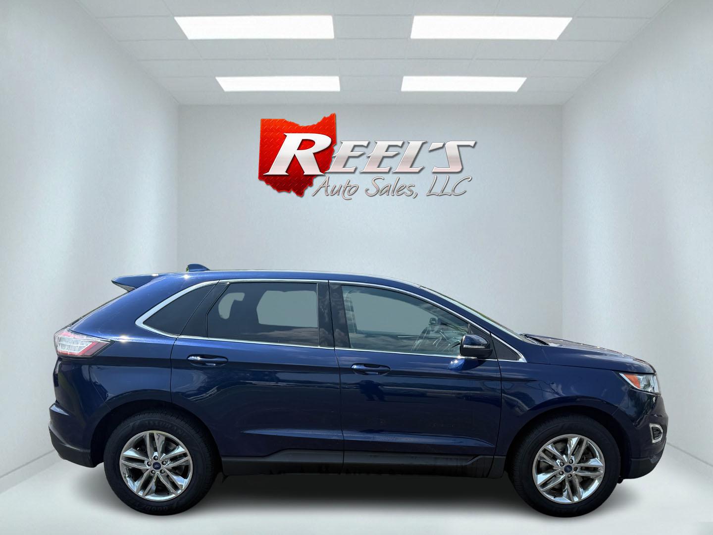 2016 Blue /Tan Ford Edge SEL AWD (2FMPK4J83GB) with an 3.5L V6 DOHC 24V engine, 6A transmission, located at 547 E. Main St., Orwell, OH, 44076, (440) 437-5893, 41.535435, -80.847855 - This 2016 Ford Edge SEL AWD is equipped with a 3.5L V6 engine and a 6-speed automatic transmission, delivering robust performance and all-wheel drive capability. It features a leather interior with power and heated front seats, dual-zone automatic climate control, LED daytime running lights, an 8.0 - Photo#13