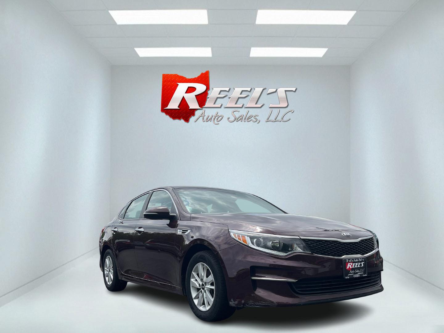 2017 Red /Sangria Kia Optima LX FE (5XXGT4L36HG) with an 2.4L I4 DOHC 16V engine, 6A transmission, located at 547 E. Main St., Orwell, OH, 44076, (440) 437-5893, 41.535435, -80.847855 - Photo#2
