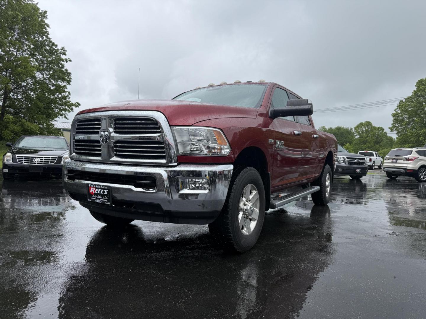 2014 Red /Black RAM 2500 Big Horn Crew Cab SWB 4WD (3C6UR5DJ3EG) with an 6.4L V8 OHV engine, 6-Speed Automatic transmission, located at 547 E. Main St., Orwell, OH, 44076, (440) 437-5893, 41.535435, -80.847855 - Photo#0