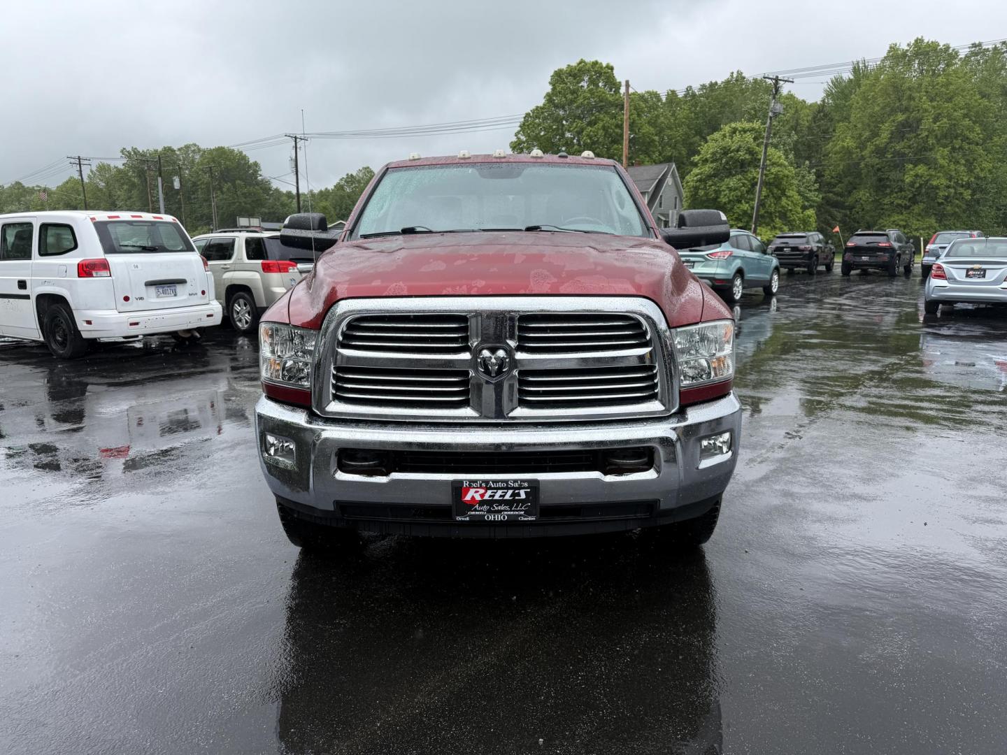 2014 Red /Black RAM 2500 Big Horn Crew Cab SWB 4WD (3C6UR5DJ3EG) with an 6.4L V8 OHV engine, 6-Speed Automatic transmission, located at 547 E. Main St., Orwell, OH, 44076, (440) 437-5893, 41.535435, -80.847855 - Photo#1