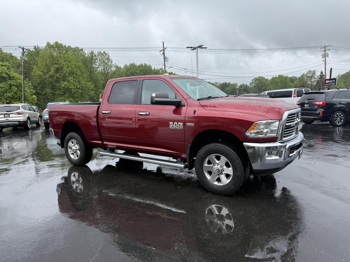 2014 Red /Black RAM 2500 Big Horn Crew Cab SWB 4WD (3C6UR5DJ3EG) with an 6.4L V8 OHV engine, 6-Speed Automatic transmission, located at 547 E. Main St., Orwell, OH, 44076, (440) 437-5893, 41.535435, -80.847855 - Photo#3