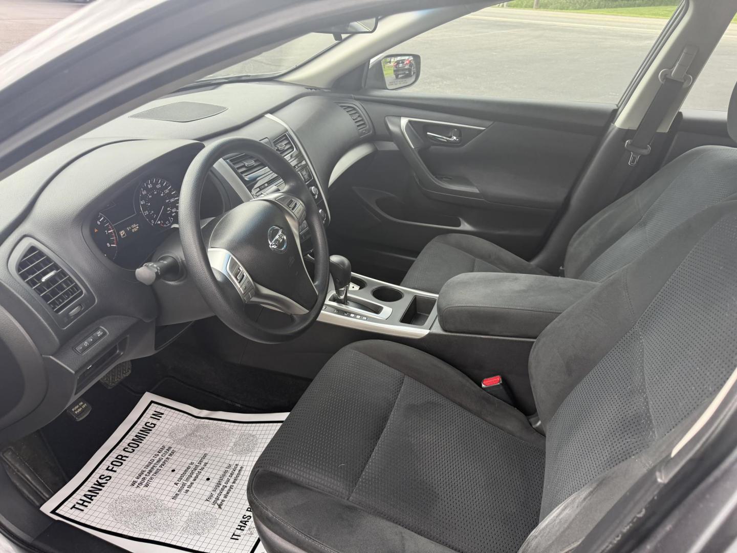 2015 Gray /Black Nissan Altima 2.5 S (1N4AL3AP0FC) with an 2.5L I4 DOHC 16V engine, Automatic transmission, located at 11115 Chardon Rd. , Chardon, OH, 44024, (440) 214-9705, 41.580246, -81.241943 - This One Owner 2015 Nissan Altima is an incredibly fuel efficient commuter sedan. Powered by a 2.5 I4 engine it gets 31 MPG combined and up to 37 MPG highway. On the side you get a power drivers seat, push button start, a sport driving mode, and an aux audio input. This Altima is fully serviced and - Photo#15