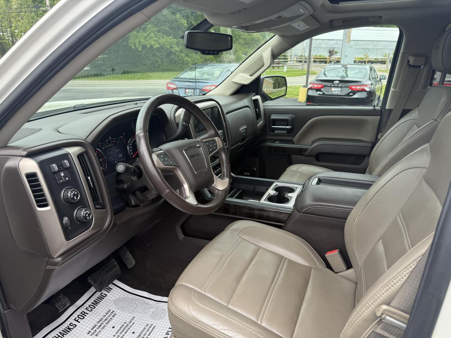 2015 White /Brown GMC Sierra 1500 Denali Crew Cab Short Box 4WD (3GTU2WEJ7FG) with an 6.2L V8 OHV 16V engine, 8-Speed Automatic transmission, located at 11115 Chardon Rd. , Chardon, OH, 44024, (440) 214-9705, 41.580246, -81.241943 - This 2015 GMC Sierra 1500 Denali is GM's greatest they have to offer. Powered by a 6.2 V8 Engine and an 8 speed automatic transmission this truck is rated to tow 9,200 pounds while giving you all the luxury of a Cadillac. On the inside you will find an incredible leather interior, heated and cooled - Photo#16