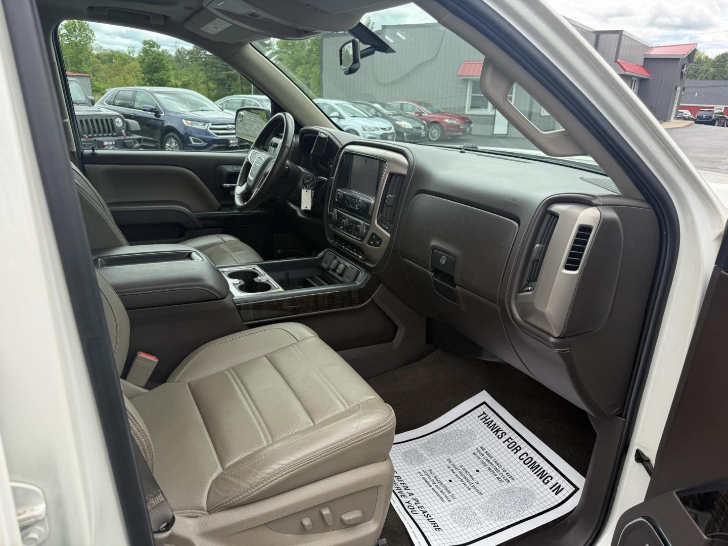 2015 White /Brown GMC Sierra 1500 Denali Crew Cab Short Box 4WD (3GTU2WEJ7FG) with an 6.2L V8 OHV 16V engine, 8-Speed Automatic transmission, located at 11115 Chardon Rd. , Chardon, OH, 44024, (440) 214-9705, 41.580246, -81.241943 - This 2015 GMC Sierra 1500 Denali is GM's greatest they have to offer. Powered by a 6.2 V8 Engine and an 8 speed automatic transmission this truck is rated to tow 9,200 pounds while giving you all the luxury of a Cadillac. On the inside you will find an incredible leather interior, heated and cooled - Photo#39
