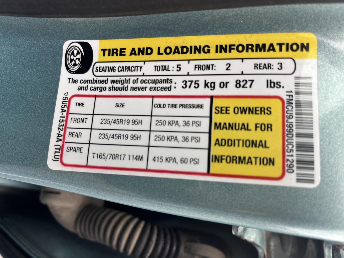 2013 Blue /Black Ford Escape Titanium 4WD (1FMCU9J99DU) with an 2.0L I4 DOHC 16V Turbo engine, 6-Speed Automatic transmission, located at 547 E. Main St., Orwell, OH, 44076, (440) 437-5893, 41.535435, -80.847855 - This 2013 Ford Escape is as loaded as an Escape can be. Powered by a 2.0 I4 Turbocharged EcoBoost engine and a 6 speed automatic transmission this Escape is quick yet fuel efficient. On the Inside you get a leather interior, power drivers seat W/ drivers memory functions, heated front seats and, a d - Photo#26