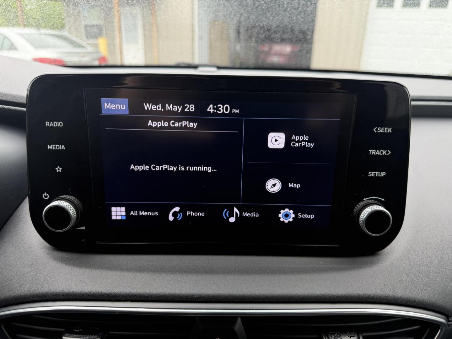 2022 Red /Black Hyundai Santa Fe SE AWD (5NMS1DAJ4NH) with an 2.5L I4 DOHC 16V engine, 8-Speed Automatic transmission, located at 547 E. Main St., Orwell, OH, 44076, (440) 437-5893, 41.535435, -80.847855 - Photo#17