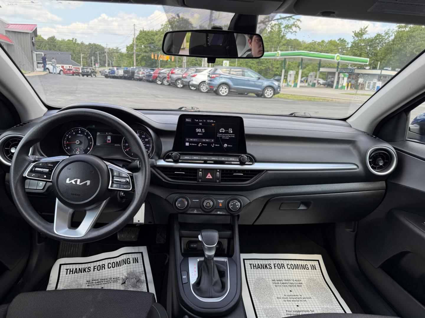 2023 Blue /Black Kia Forte LXS (3KPF24ADXPE) with an 2.0L I4 DOHC 16V engine, Automatic transmission, located at 11115 Chardon Rd. , Chardon, OH, 44024, (440) 214-9705, 41.580246, -81.241943 - This 2023 Kia Forte LXS is a fuel efficient and technologically advanced compact sedan. Powered by a 2.0 I4 GDI engine this Kia is capable of achieving up to 39 MPG highway. On the safety side you get forward collision warning W/ automatic emergency braking, lane keep assist, driver attention alert - Photo#23