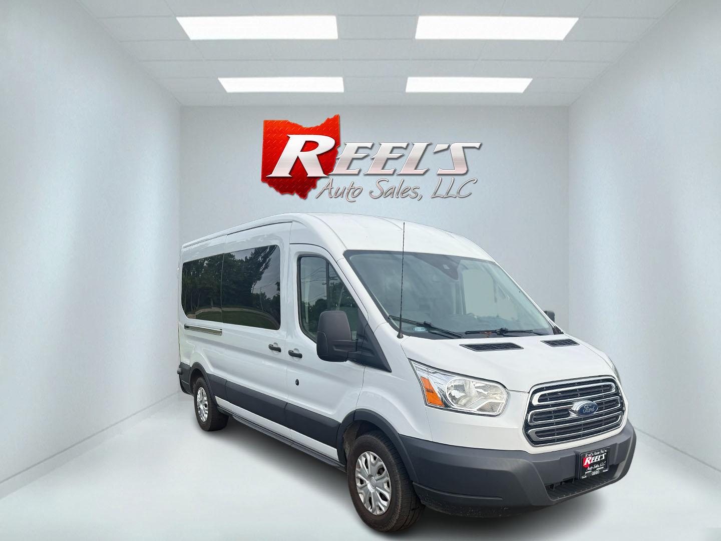 2016 White /Gray Ford Transit 350 Wagon Med. Roof XL w/Sliding Pass. 148-in. WB (1FBAX2CM5GK) with an 3.7L V6 DOHC 24V engine, 6A transmission, located at 11115 Chardon Rd. , Chardon, OH, 44024, (440) 214-9705, 41.580246, -81.241943 - This 2016 Ford Transit 350 XLT Medium Roof is a versatile full-size van powered by a 3.7L V6 engine with a 6-speed automatic transmission and flex fuel capability, featuring 3.73 rear gearing for added performance and a 5,000-pound towing capacity. It offers seating for up to 15 passengers, making i - Photo#2
