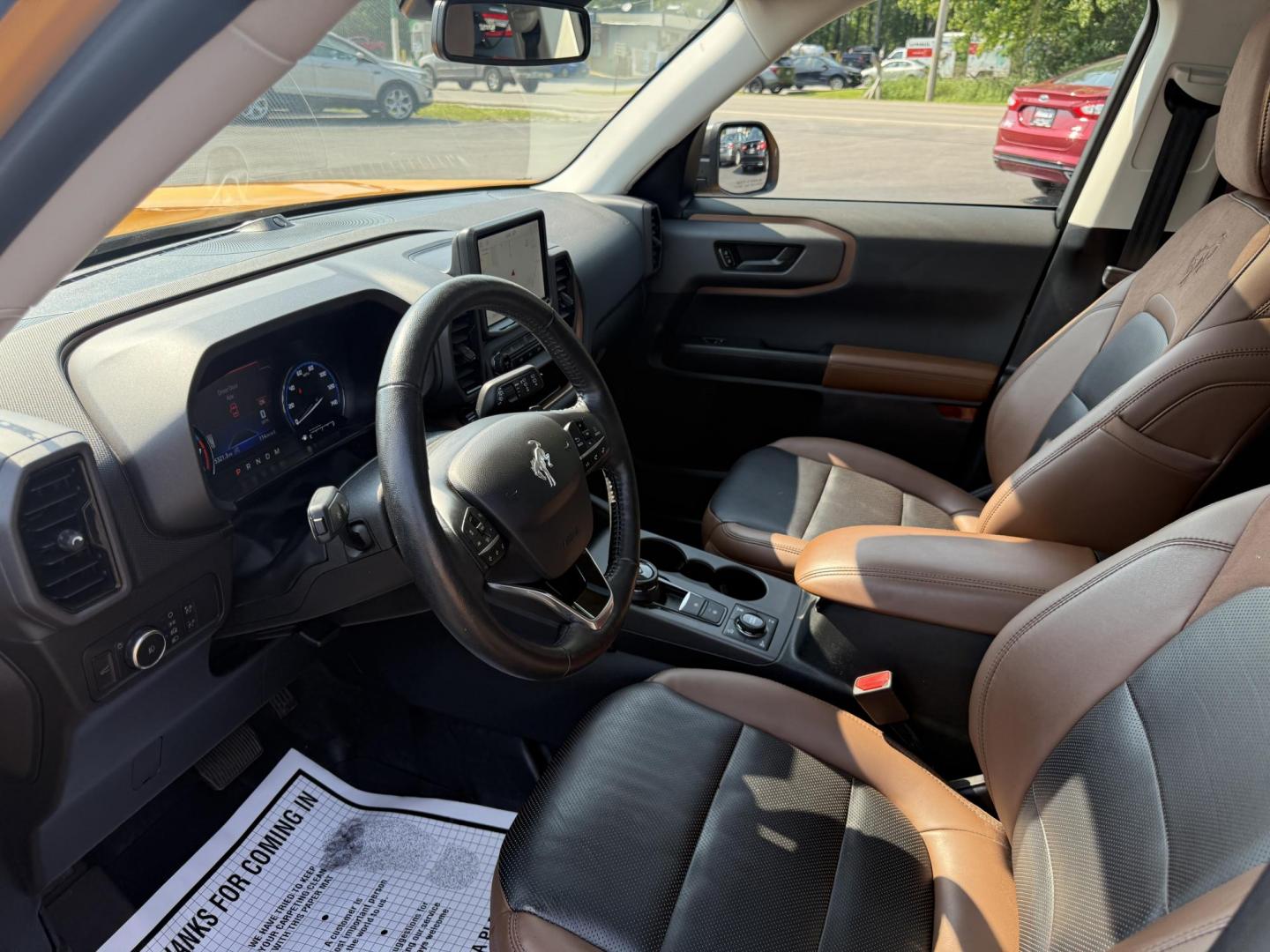 2022 Yellow /Brown Ford Bronco Sport Badlands (3FMCR9D96NR) with an 2.0L I4 DOHC 16V Turbo engine, 8A transmission, located at 11115 Chardon Rd. , Chardon, OH, 44024, (440) 214-9705, 41.580246, -81.241943 - Photo#9
