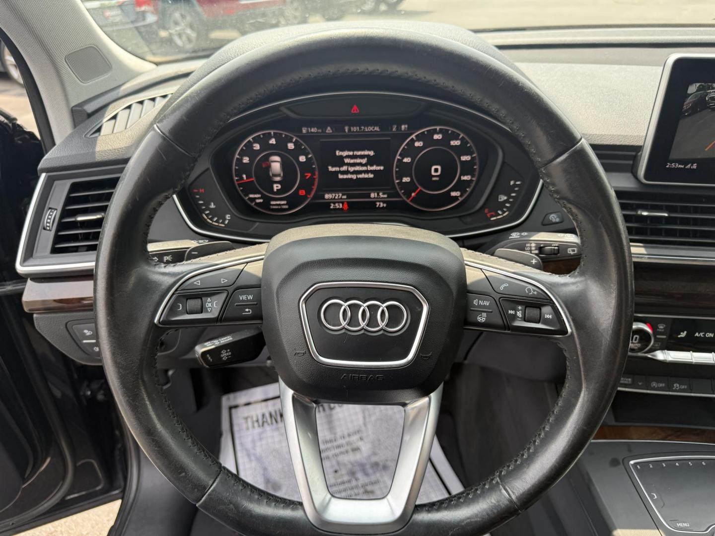 2018 Black /Black Audi Q5 2.0T Premium Plus quattro (WA1BNAFY0J2) with an 2.0L I4 DOHC 16V TURBO engine, 7A transmission, located at 547 E. Main St., Orwell, OH, 44076, (440) 437-5893, 41.535435, -80.847855 - This 2018 Audi G5 Premium Plus offers a refined driving experience with its 2.0L turbocharged I4 engine and 7-speed automatic transmission paired with Quattro all-wheel drive for superior handling. Its luxurious leather interior features power front seats, a heated steering wheel, and a Bang & Olufs - Photo#19