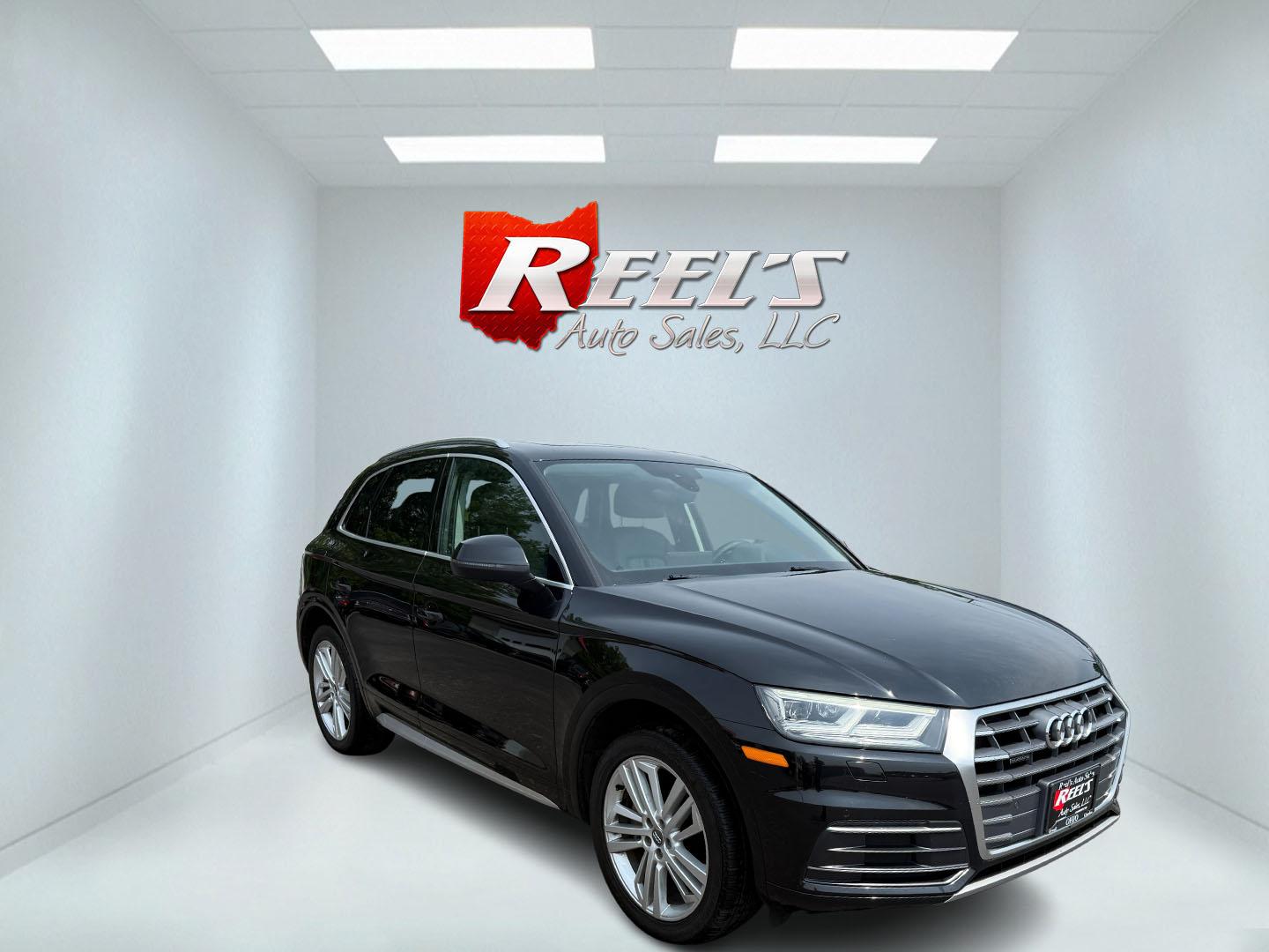 2018 Black /Black Audi Q5 2.0T Premium Plus quattro (WA1BNAFY0J2) with an 2.0L I4 DOHC 16V TURBO engine, 7A transmission, located at 547 E. Main St., Orwell, OH, 44076, (440) 437-5893, 41.535435, -80.847855 - This 2018 Audi G5 Premium Plus offers a refined driving experience with its 2.0L turbocharged I4 engine and 7-speed automatic transmission paired with Quattro all-wheel drive for superior handling. Its luxurious leather interior features power front seats, a heated steering wheel, and a Bang & Olufs - Photo#2