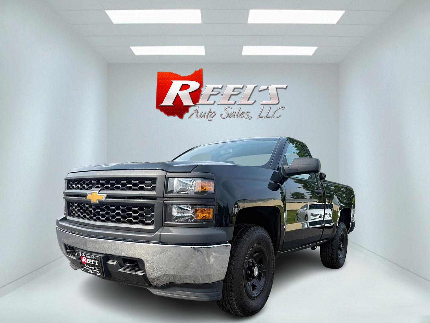 2014 Black /Gray Chevrolet Silverado 1500 Work Truck 1WT Regular Cab 4WD (1GCNKPEH6EZ) with an 4.3L V6 engine, 6-Speed Automatic transmission, located at 547 E. Main St., Orwell, OH, 44076, (440) 437-5893, 41.535435, -80.847855 - This One Owner 2014 Chevrolet Silverado 1500 W/T Regular Cab is a durable workhorse equipped with a 4.3L Vortec V6 engine and a 6-speed automatic transmission, offering a robust 7,600-pound towing capacity. Its features include G80 locking rear differential for improved traction, 3.42 gearing for a - Photo#0