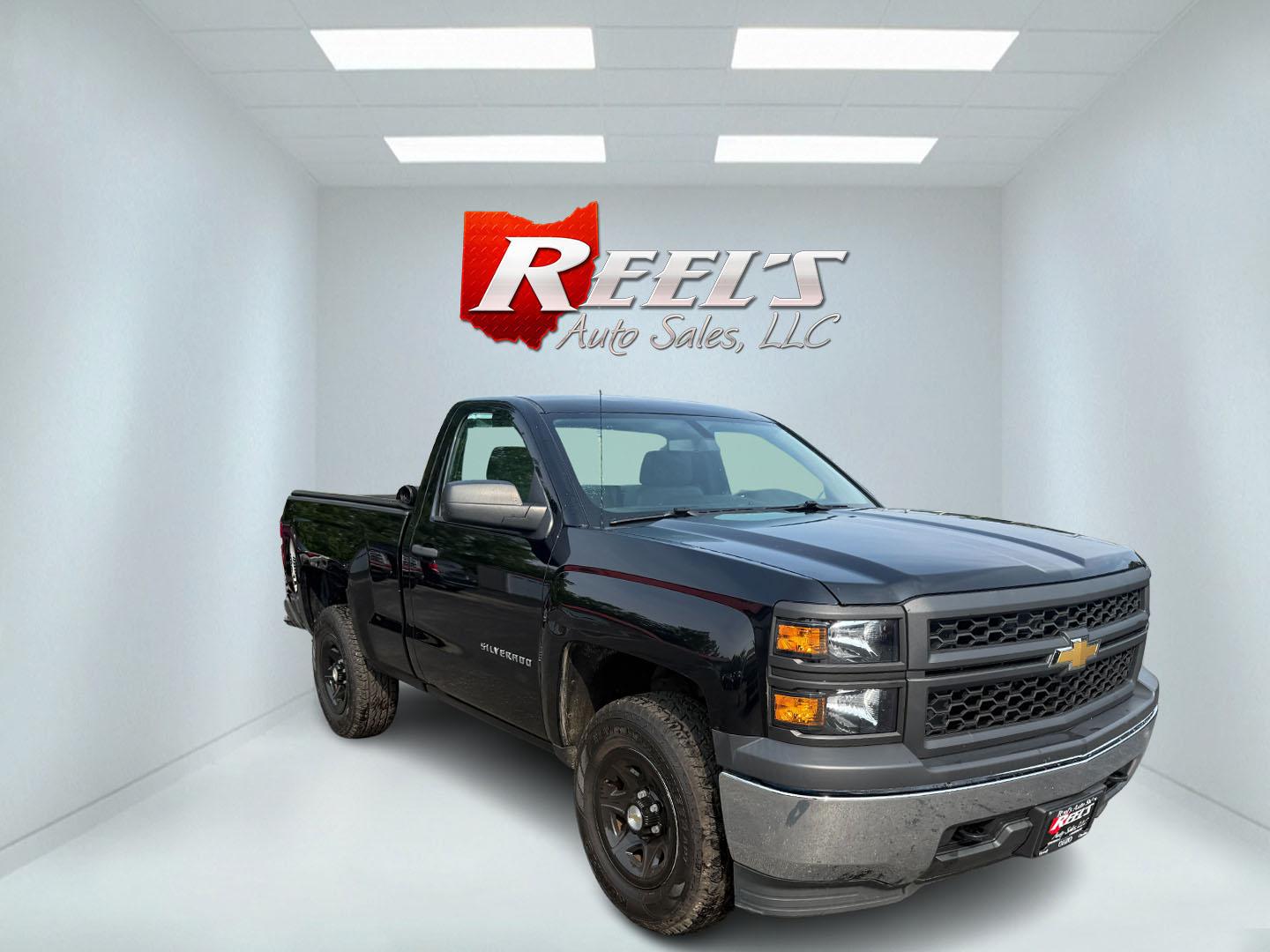 2014 Black /Gray Chevrolet Silverado 1500 Work Truck 1WT Regular Cab 4WD (1GCNKPEH6EZ) with an 4.3L V6 engine, 6-Speed Automatic transmission, located at 547 E. Main St., Orwell, OH, 44076, (440) 437-5893, 41.535435, -80.847855 - This One Owner 2014 Chevrolet Silverado 1500 W/T Regular Cab is a durable workhorse equipped with a 4.3L Vortec V6 engine and a 6-speed automatic transmission, offering a robust 7,600-pound towing capacity. Its features include G80 locking rear differential for improved traction, 3.42 gearing for a - Photo#2