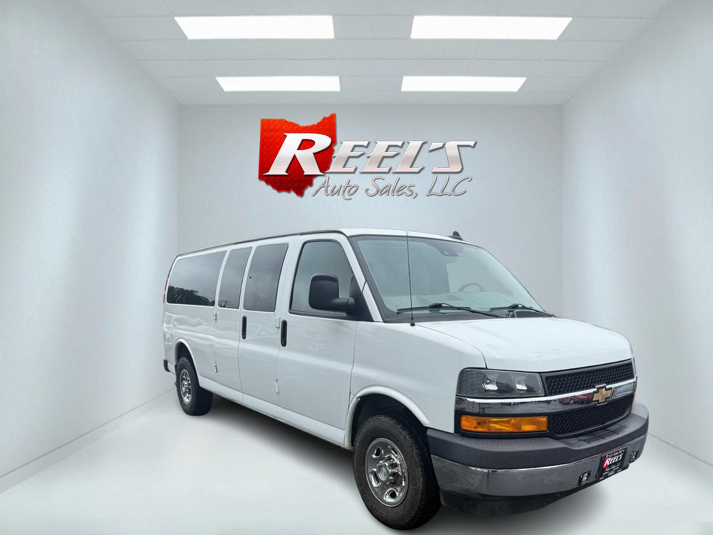 2020 White /Gray Chevrolet Express LT 3500 Extended (1GAZGPFG9L1) with an 6.0L V8 OHV 16V FFV engine, 6A transmission, located at 547 E. Main St., Orwell, OH, 44076, (440) 437-5893, 41.535435, -80.847855 - Photo#2
