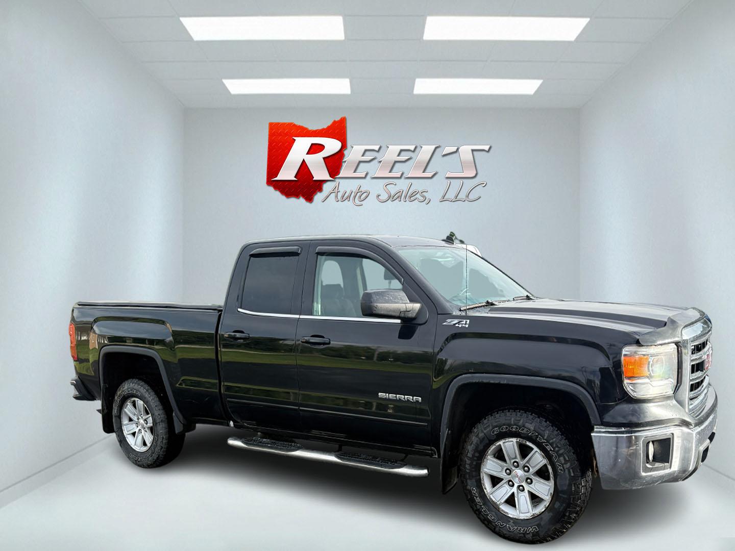 2014 Black /Black GMC Sierra 1500 SLE Double Cab 4WD (1GTV2UEC3EZ) with an 5.3L V8 OHV 16V engine, 6-Speed Automatic transmission, located at 11115 Chardon Rd. , Chardon, OH, 44024, (440) 214-9705, 41.580246, -81.241943 - Fresh Trade Alert ---- This 2014 GMC Sierra 1500 SLE Double Cab is a capable and feature rich truck. Powered by a 5.3 EcoTec 3 engine, 6 speed automatic transmission and 3.42 gearing this truck is rated to tow a very respectable 9,200 pounds. On the inside you get a power drivers seat, and dual zone - Photo#15