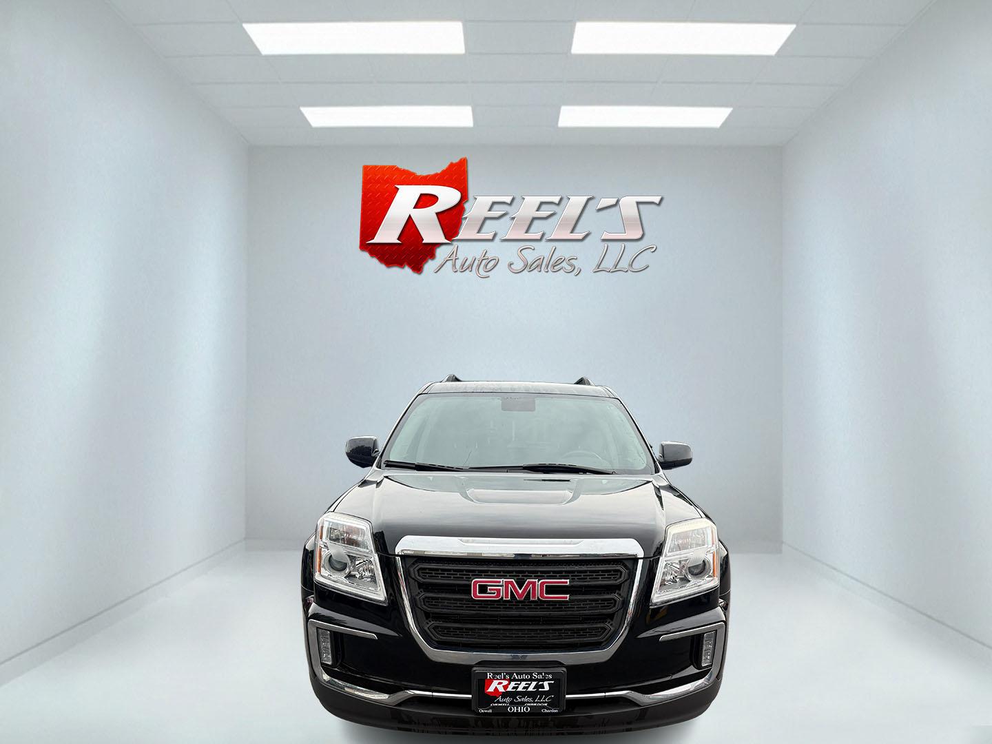 2017 Black /Black GMC Terrain SLE2 AWD (2GKFLTEK9H6) with an 2.4L I4 DOHC 16V engine, 6A transmission, located at 11115 Chardon Rd. , Chardon, OH, 44024, (440) 214-9705, 41.580246, -81.241943 - This 2017 GMC Terrain SLE-2 AWD with the 2.4L I4 EcoTec engine offers a balanced mix of efficiency and comfort, achieving approximately 28 MPG on the highway. It features a 6-speed automatic transmission, ECO mode for fuel savings, a 7.0-inch touchscreen with backup camera, remote start, single-zone - Photo#1