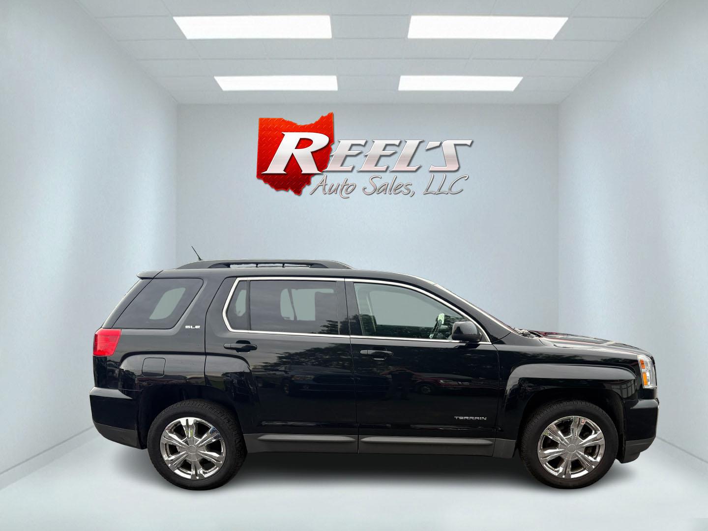 2017 Black /Black GMC Terrain SLE2 AWD (2GKFLTEK9H6) with an 2.4L I4 DOHC 16V engine, 6A transmission, located at 11115 Chardon Rd. , Chardon, OH, 44024, (440) 214-9705, 41.580246, -81.241943 - This 2017 GMC Terrain SLE-2 AWD with the 2.4L I4 EcoTec engine offers a balanced mix of efficiency and comfort, achieving approximately 28 MPG on the highway. It features a 6-speed automatic transmission, ECO mode for fuel savings, a 7.0-inch touchscreen with backup camera, remote start, single-zone - Photo#34