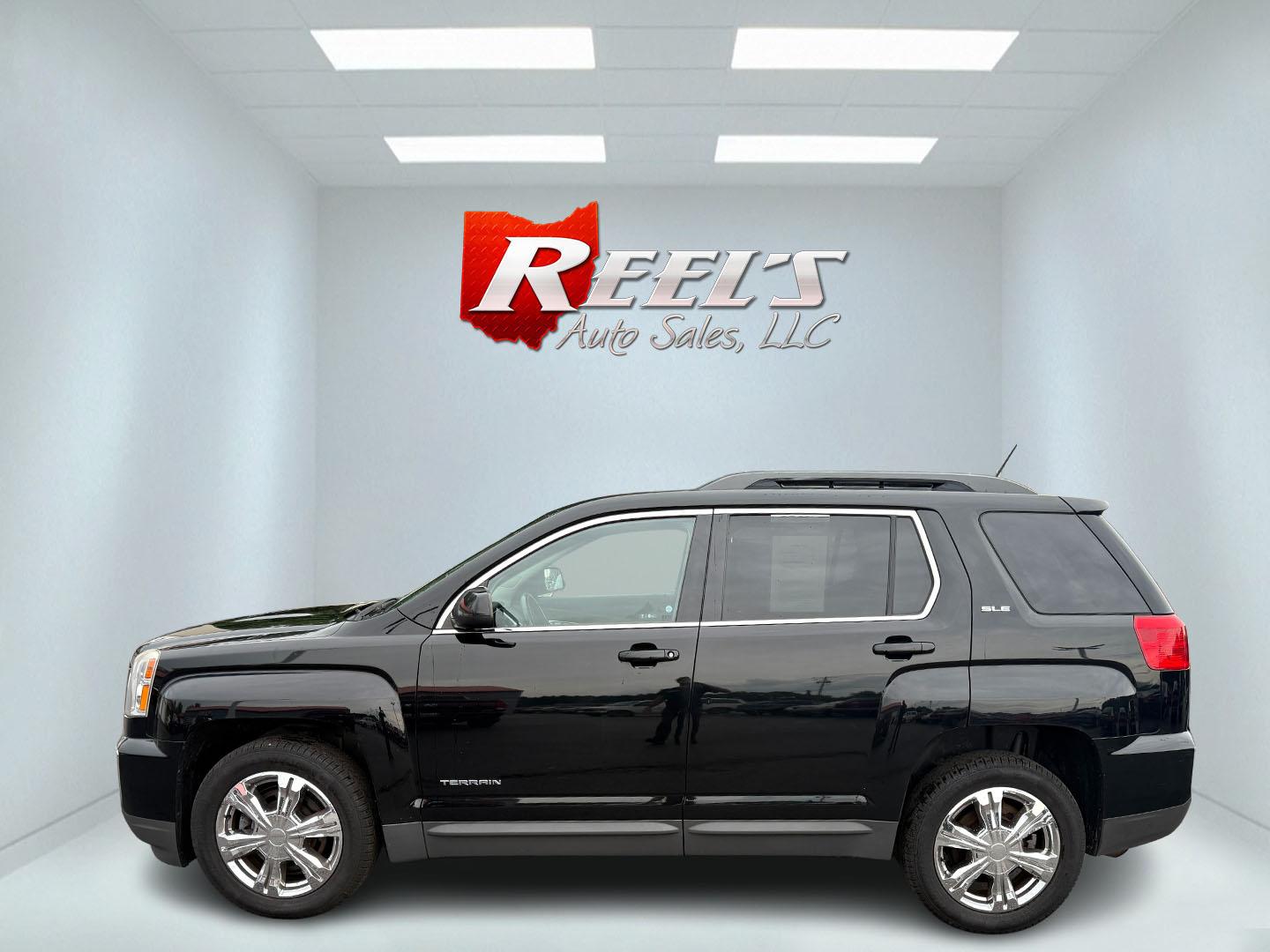 2017 Black /Black GMC Terrain SLE2 AWD (2GKFLTEK9H6) with an 2.4L I4 DOHC 16V engine, 6A transmission, located at 11115 Chardon Rd. , Chardon, OH, 44024, (440) 214-9705, 41.580246, -81.241943 - This 2017 GMC Terrain SLE-2 AWD with the 2.4L I4 EcoTec engine offers a balanced mix of efficiency and comfort, achieving approximately 28 MPG on the highway. It features a 6-speed automatic transmission, ECO mode for fuel savings, a 7.0-inch touchscreen with backup camera, remote start, single-zone - Photo#39
