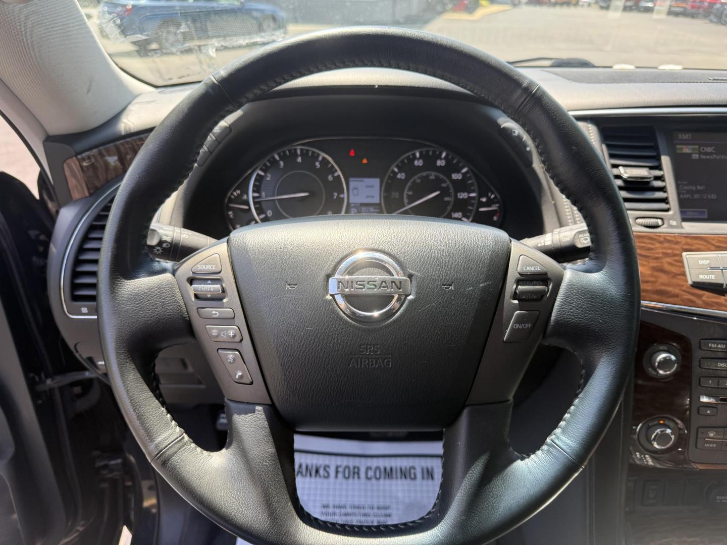 2017 Black /Black Nissan Armada SV AWD (JN8AY2NC4H9) with an 5.6L V8 DOHC 32V engine, 7A transmission, located at 547 E. Main St., Orwell, OH, 44076, (440) 437-5893, 41.535435, -80.847855 - The 2017 Nissan Armada SV 4WD is a full-size SUV powered by a robust 5.6-liter Endurance V8 engine producing 390 hp and 394 lb-ft of torque, paired with a 7-speed automatic transmission and offering an impressive 8,500-pound towing capacity. It boasts comfort and convenience features like 8-way powe - Photo#17