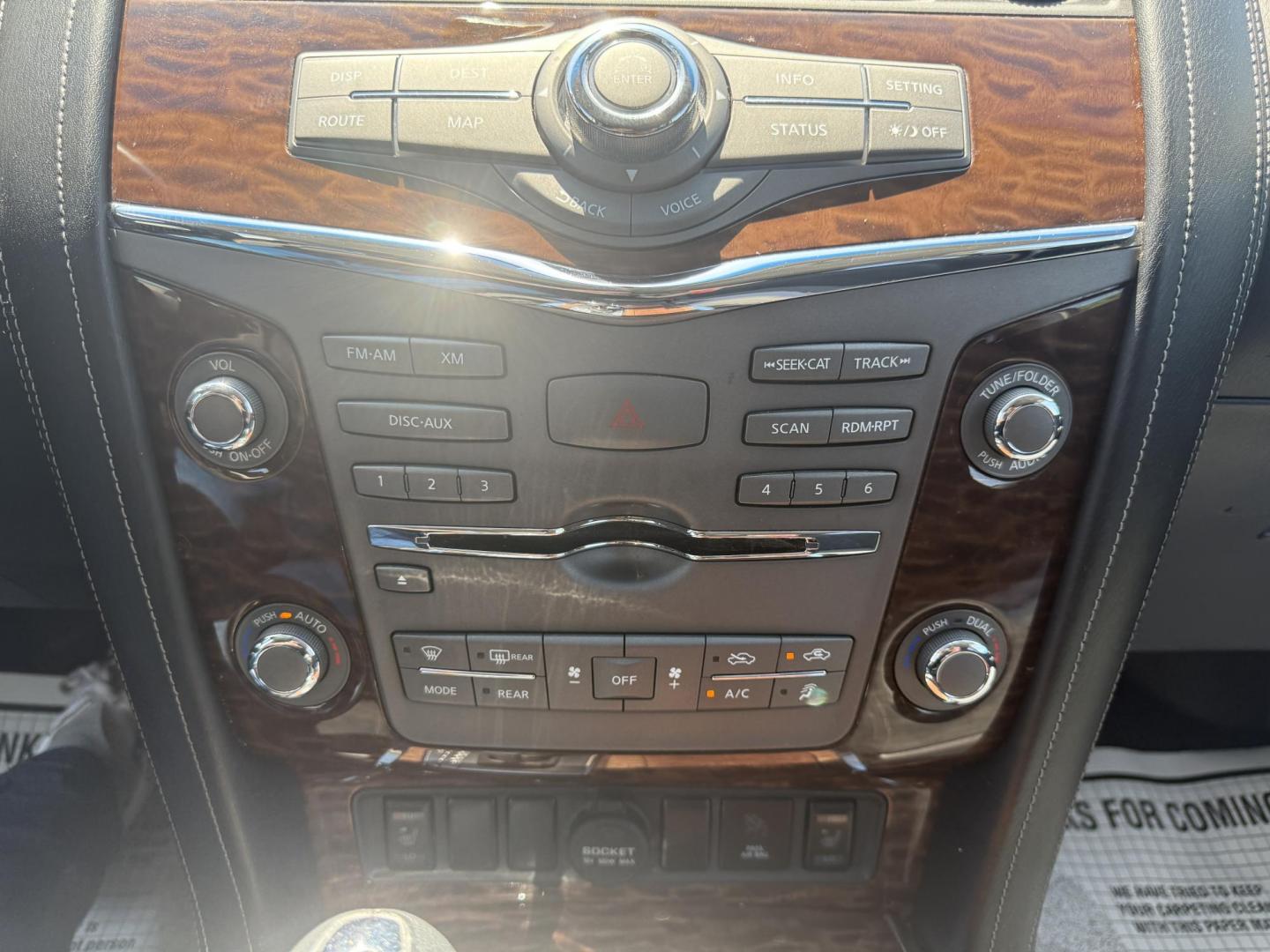 2017 Black /Black Nissan Armada SV AWD (JN8AY2NC4H9) with an 5.6L V8 DOHC 32V engine, 7A transmission, located at 547 E. Main St., Orwell, OH, 44076, (440) 437-5893, 41.535435, -80.847855 - The 2017 Nissan Armada SV 4WD is a full-size SUV powered by a robust 5.6-liter Endurance V8 engine producing 390 hp and 394 lb-ft of torque, paired with a 7-speed automatic transmission and offering an impressive 8,500-pound towing capacity. It boasts comfort and convenience features like 8-way powe - Photo#22