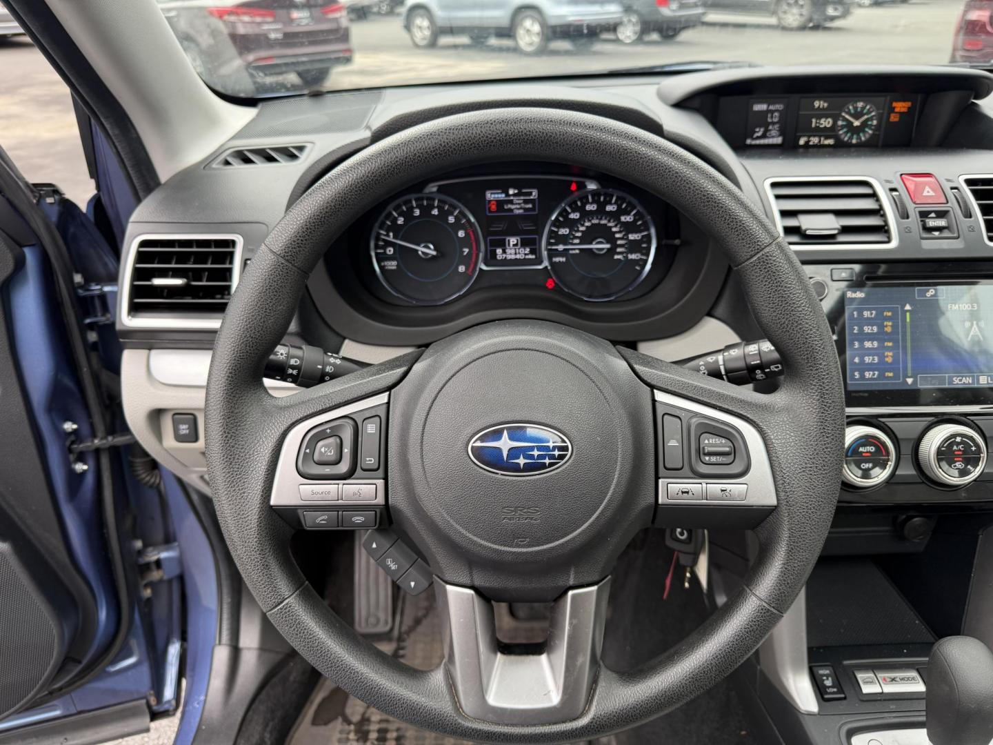 2018 Blue /Gray Subaru Forester 2.5i Premium PZEV CVT (JF2SJAGC3JH) with an 2.5L H4 DOHC 16V engine, Automatic transmission, located at 547 E. Main St., Orwell, OH, 44076, (440) 437-5893, 41.535435, -80.847855 - This well equipped One Owner 2018 Subaru Forester 2.5i Premium features the efficient 2.5-liter H4 engine, Symmetrical AWD with X-Mode, and an impressive 32 MPG highway rating; highlights include EyeSight Driver-Assist, Blind-Spot Monitoring with Rear Cross-Traffic Alert, remote start, heated front - Photo#15