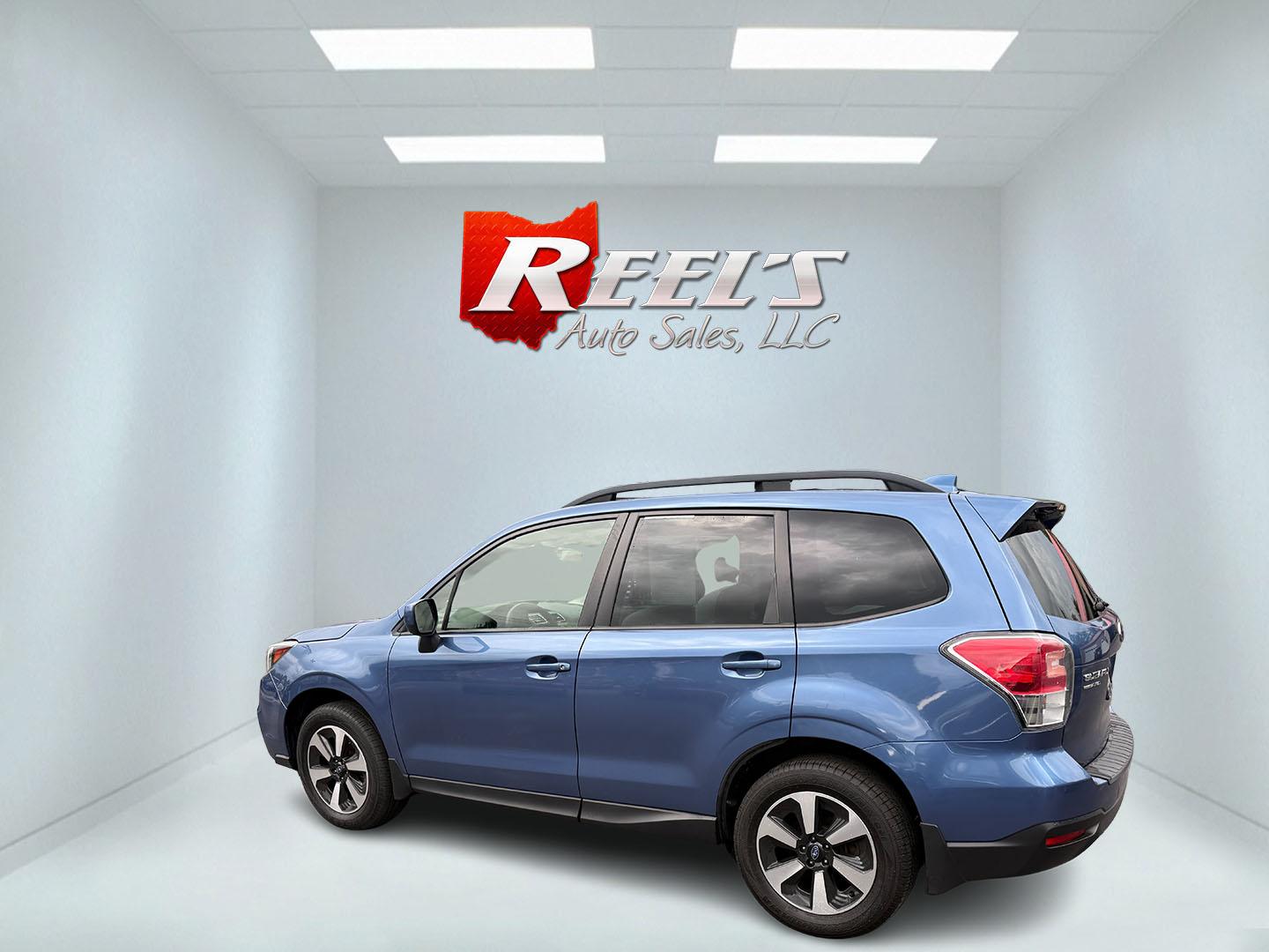 2018 Blue /Gray Subaru Forester 2.5i Premium PZEV CVT (JF2SJAGC3JH) with an 2.5L H4 DOHC 16V engine, Automatic transmission, located at 547 E. Main St., Orwell, OH, 44076, (440) 437-5893, 41.535435, -80.847855 - This well equipped One Owner 2018 Subaru Forester 2.5i Premium features the efficient 2.5-liter H4 engine, Symmetrical AWD with X-Mode, and an impressive 32 MPG highway rating; highlights include EyeSight Driver-Assist, Blind-Spot Monitoring with Rear Cross-Traffic Alert, remote start, heated front - Photo#39