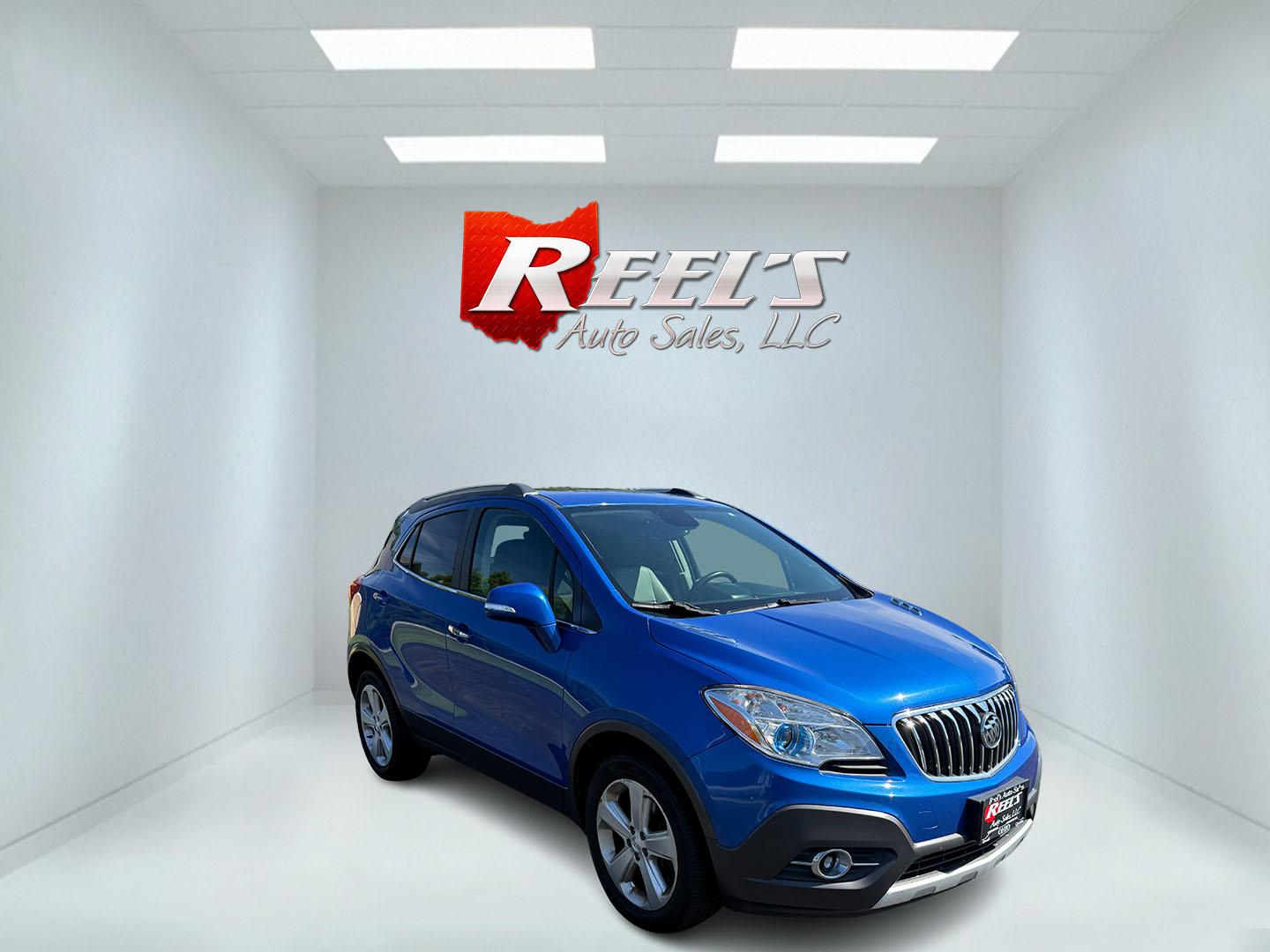 2015 Blue /Gray Buick Encore Leather AWD (KL4CJGSB8FB) with an 1.4L I4 DOHC 16V TURBO engine, 6A transmission, located at 11115 Chardon Rd. , Chardon, OH, 44024, (440) 214-9705, 41.580246, -81.241943 - The 2015 Buick Encore Leather AWD is a compact SUV featuring a 1.4L turbocharged I4 EcoTec engine paired with a 6-speed automatic transmission, offering a balance of power and efficiency at an estimated 30 MPG highway. This model boasts a premium leather interior with power-adjustable, heated front - Photo#2