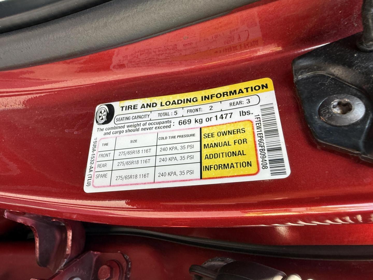 2016 Red /Black Ford F-150 XLT SuperCrew 5.5-ft. Bed 4WD (1FTEW1EP6GF) with an 2.7L V6 DOHC 24V TWIN TURBO engine, 6A transmission, located at 11115 Chardon Rd. , Chardon, OH, 44024, (440) 214-9705, 41.580246, -81.241943 - This 2016 Ford F-150 XLT Crew Cab 4WD is a versatile full-size pickup equipped with a 2.7L twin-turbo EcoBoost V6 engine and 6-speed automatic transmission, delivering strong performance with an impressive 23 MPG highway. This XLT trim offers comfort and convenience features such as power front seat - Photo#15