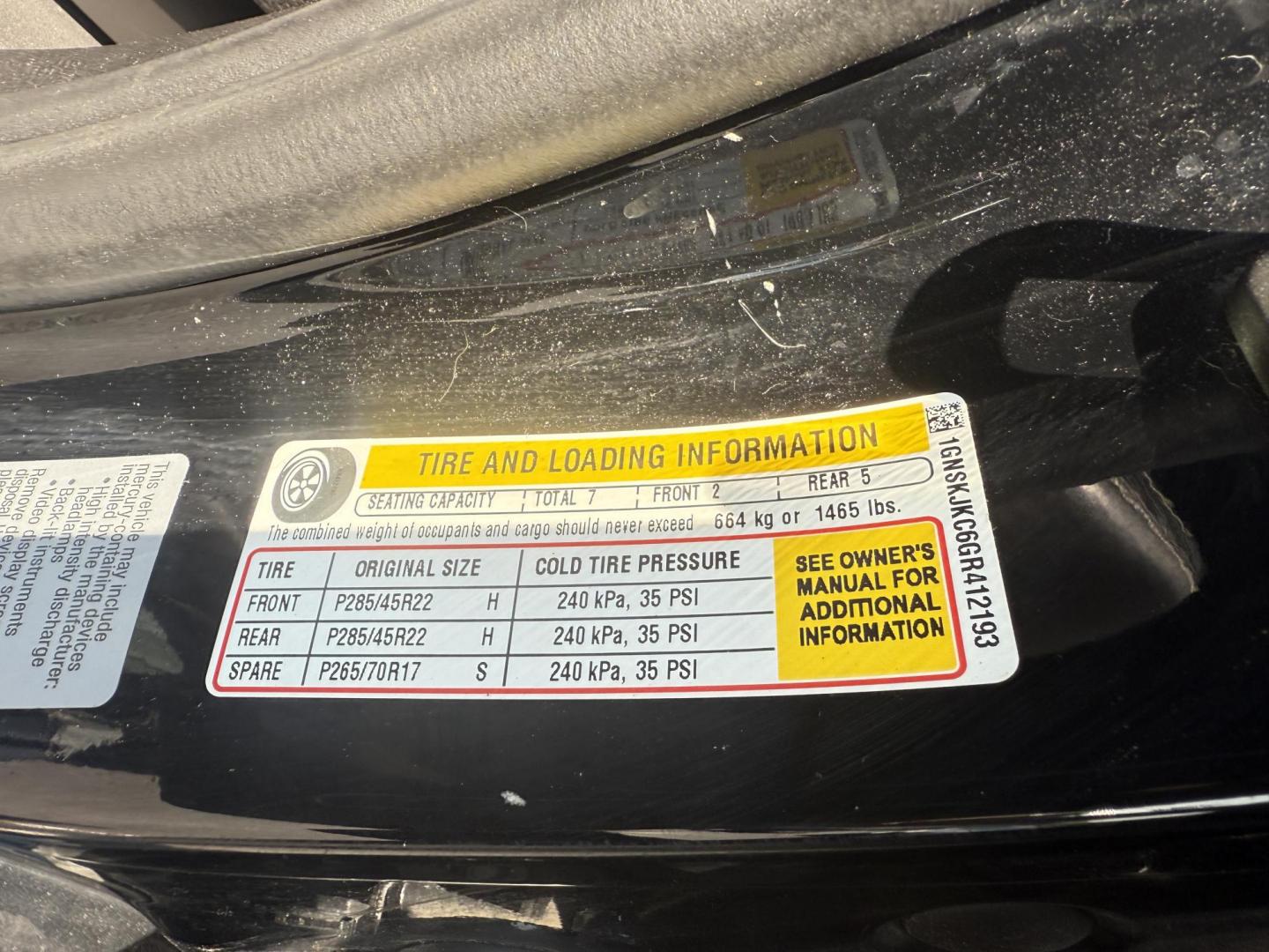2016 Black /Black Chevrolet Suburban LTZ 4WD (1GNSKJKC6GR) with an 5.3L V8 OHV 16V engine, 6A transmission, located at 11115 Chardon Rd. , Chardon, OH, 44024, (440) 214-9705, 41.580246, -81.241943 - This 2016 Chevrolet Suburban LTZ 4WD is a full-size SUV powered by a 5.3L EcoTec3 V8 engine paired with a 6-speed automatic transmission and 3.42 rear axle gearing, offering an 8,000-pound towing capacity. It features a luxurious leather interior with heated and cooled front seats, heated second-row - Photo#15
